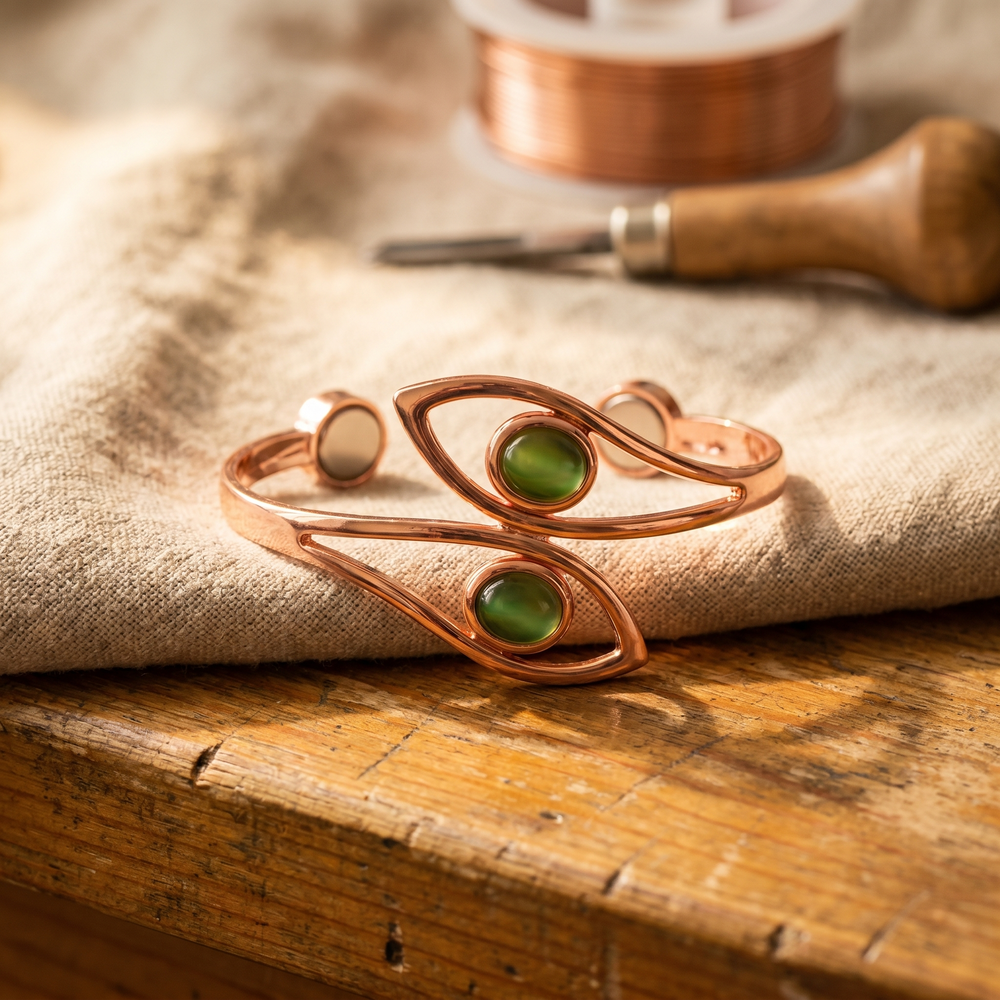 Copper Jewelry Opal Copper Bracelet