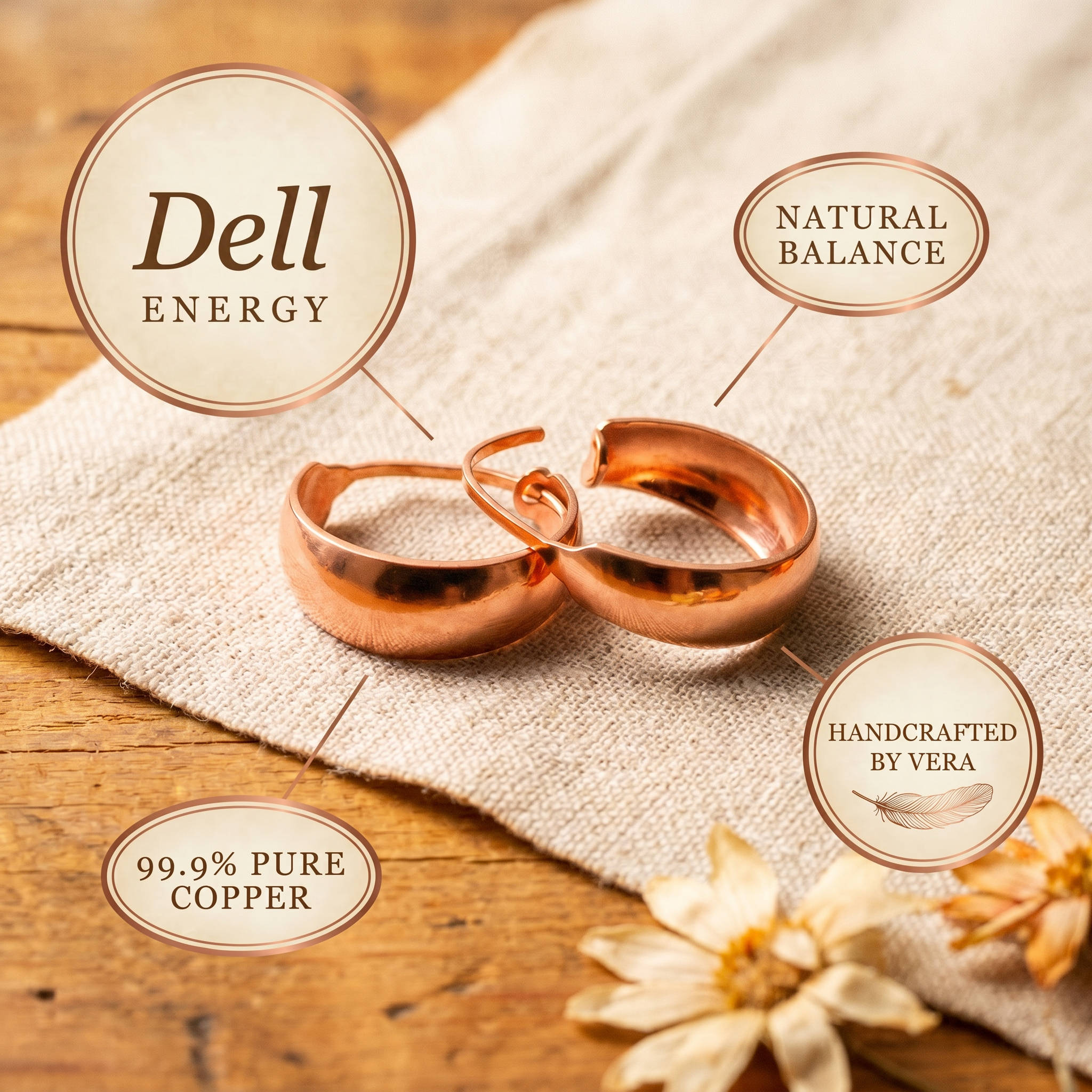 Copper Jewelry Dell Copper Earrings