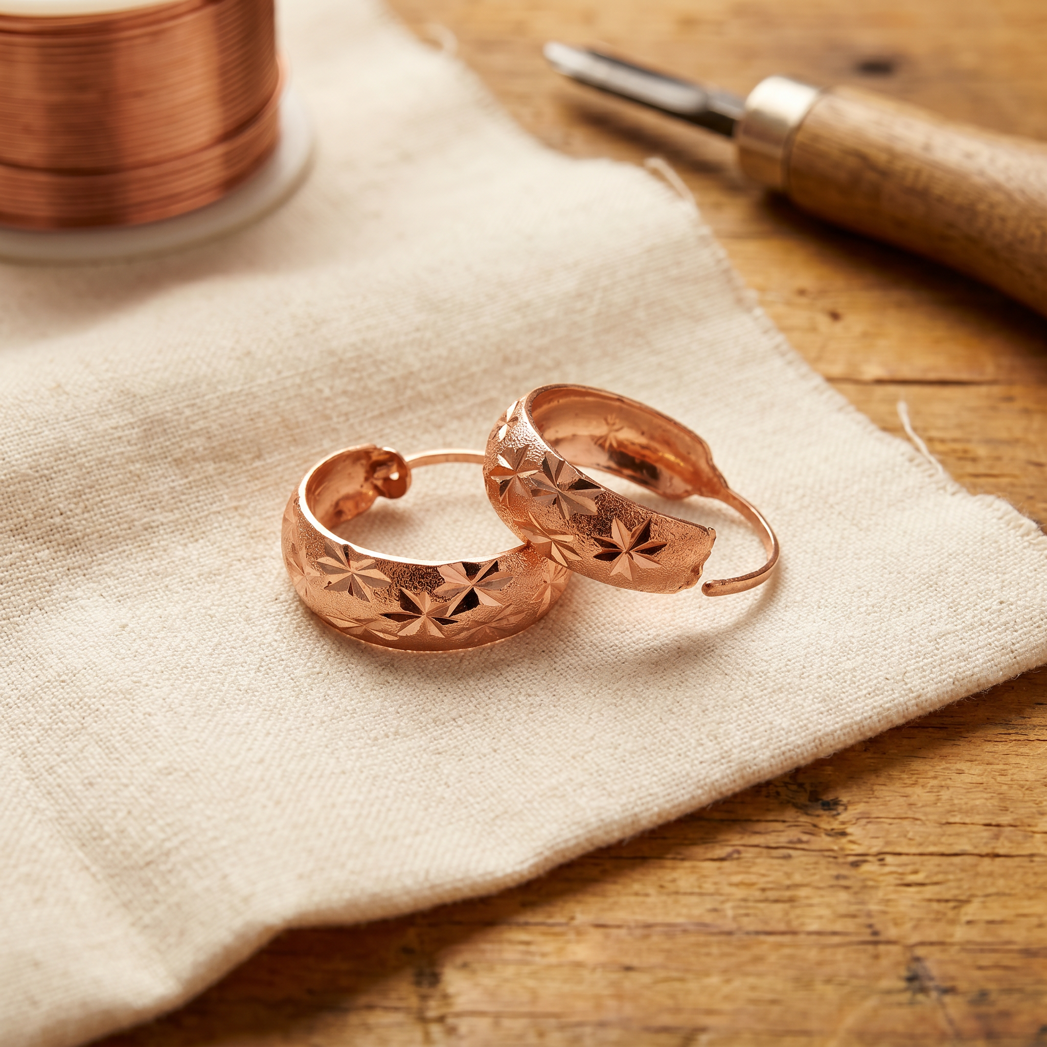 Copper Jewelry Dew Copper Earrings