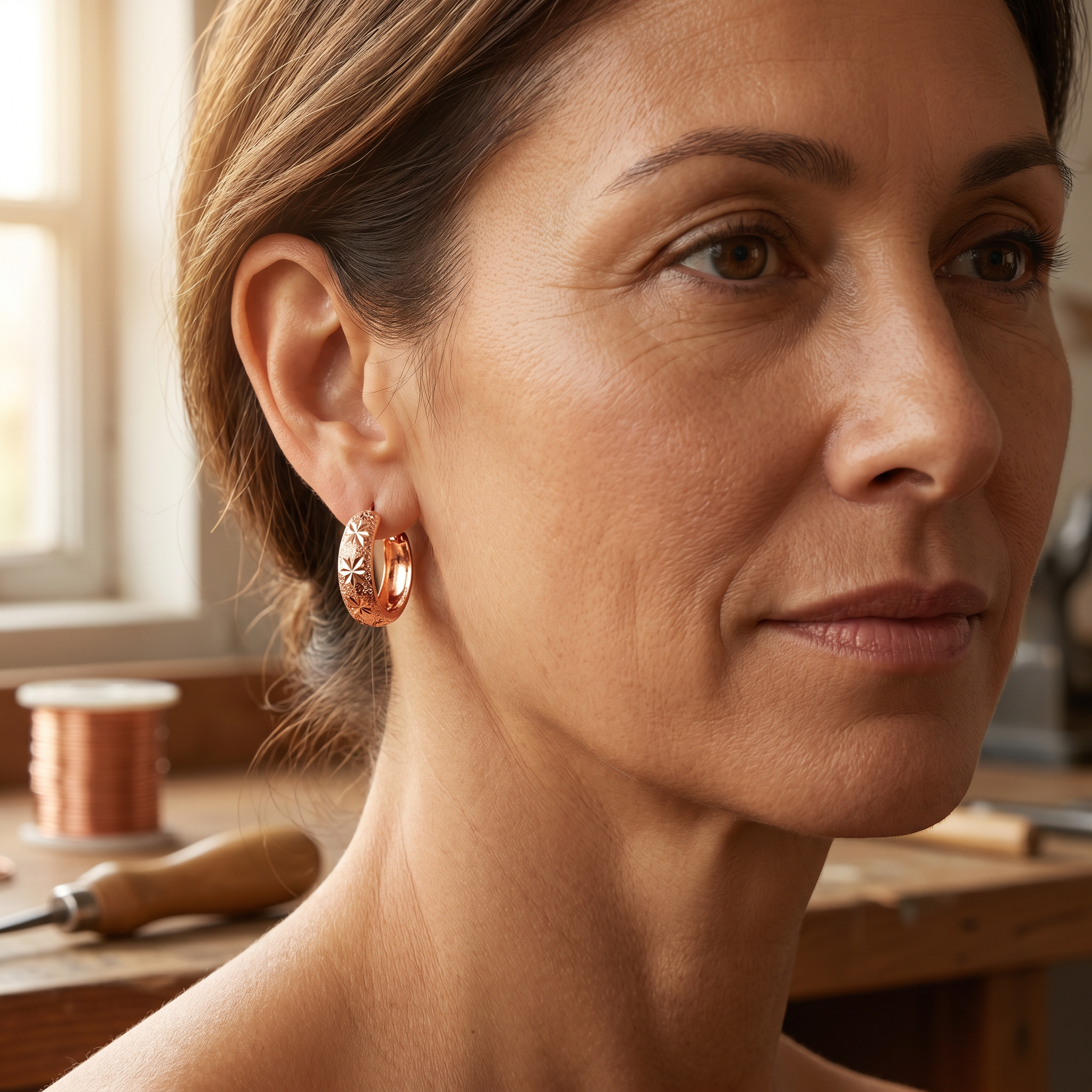 Copper Jewelry Dew Copper Earrings