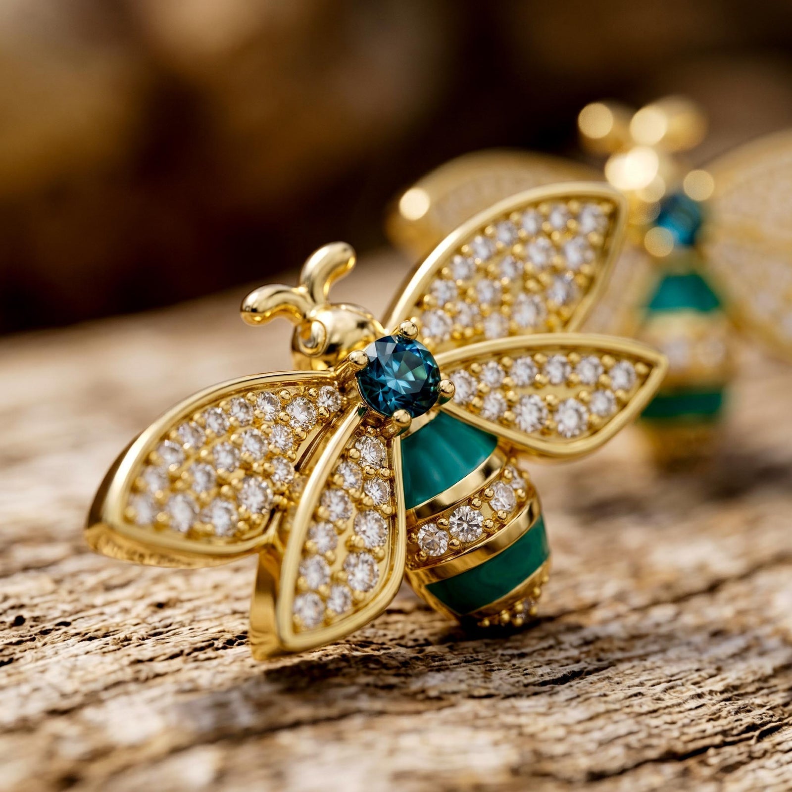 Hive Echo Earrings - Aquamarine