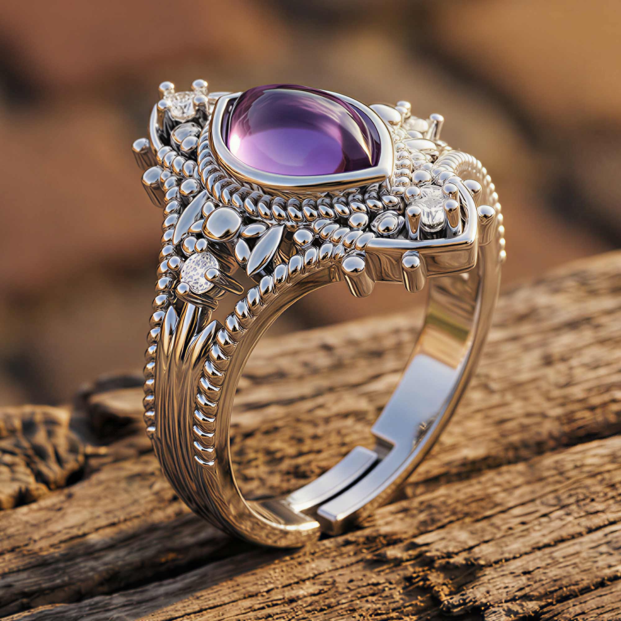 Holy Prayer Ring - Amethyst