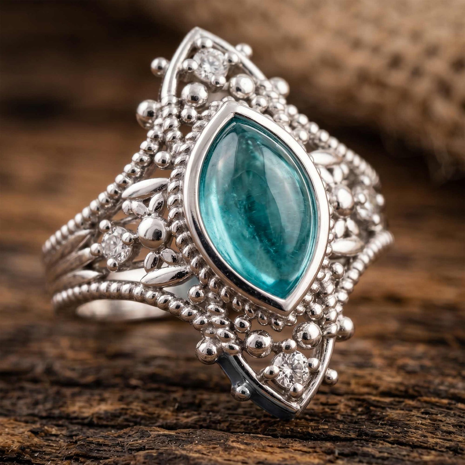Holy Prayer Ring - Aquamarine
