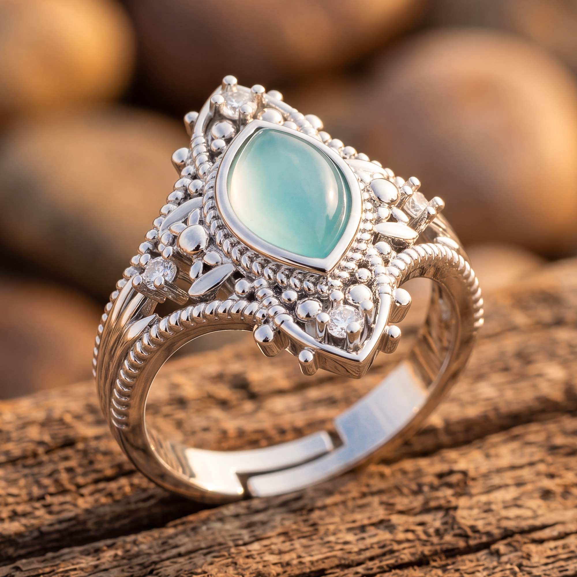 Holy Prayer Ring - Aquamarine