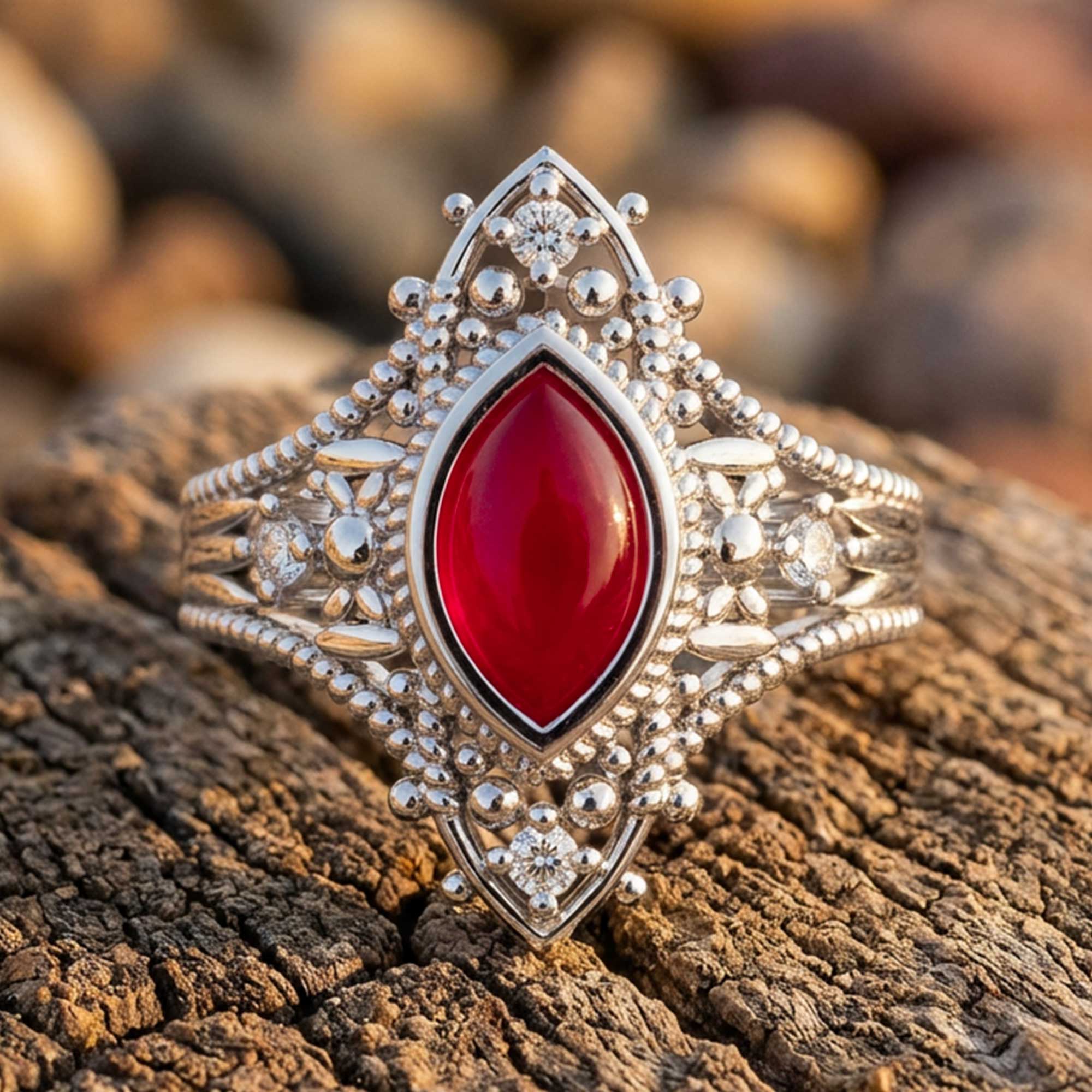 Holy Prayer Ring - Ruby