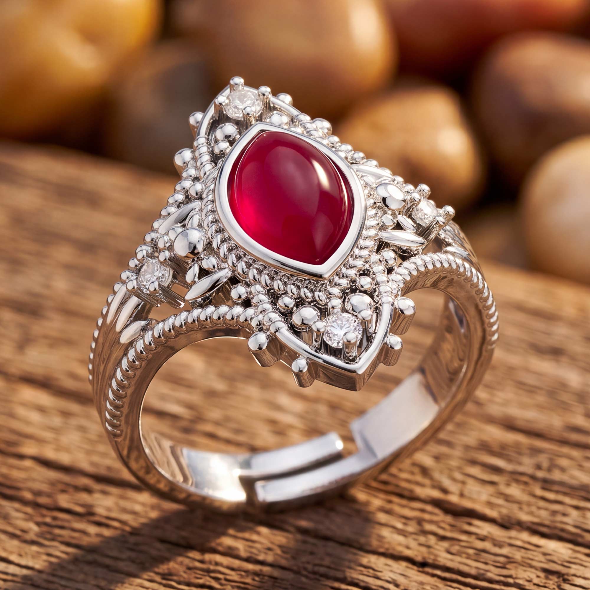 Holy Prayer Ring - Ruby