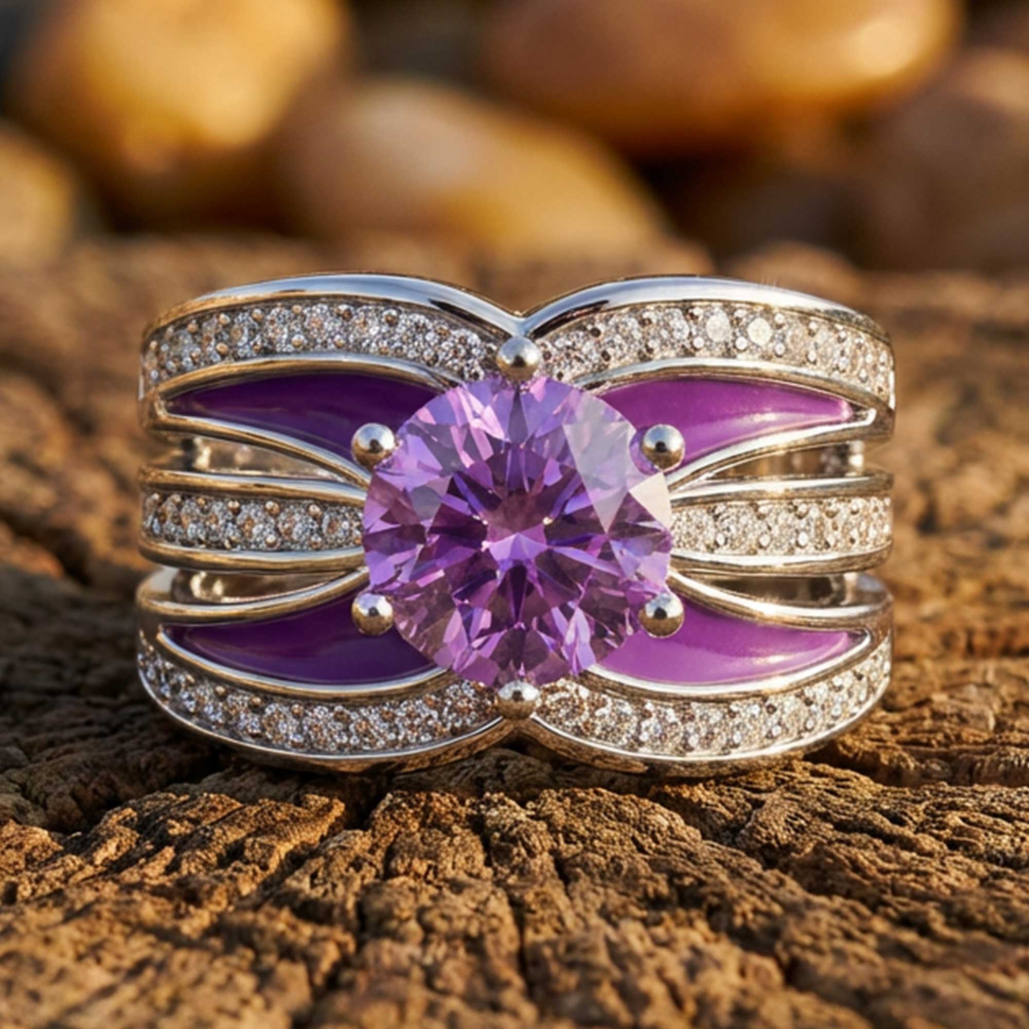 Intersect Radiance Ring - Amethyst