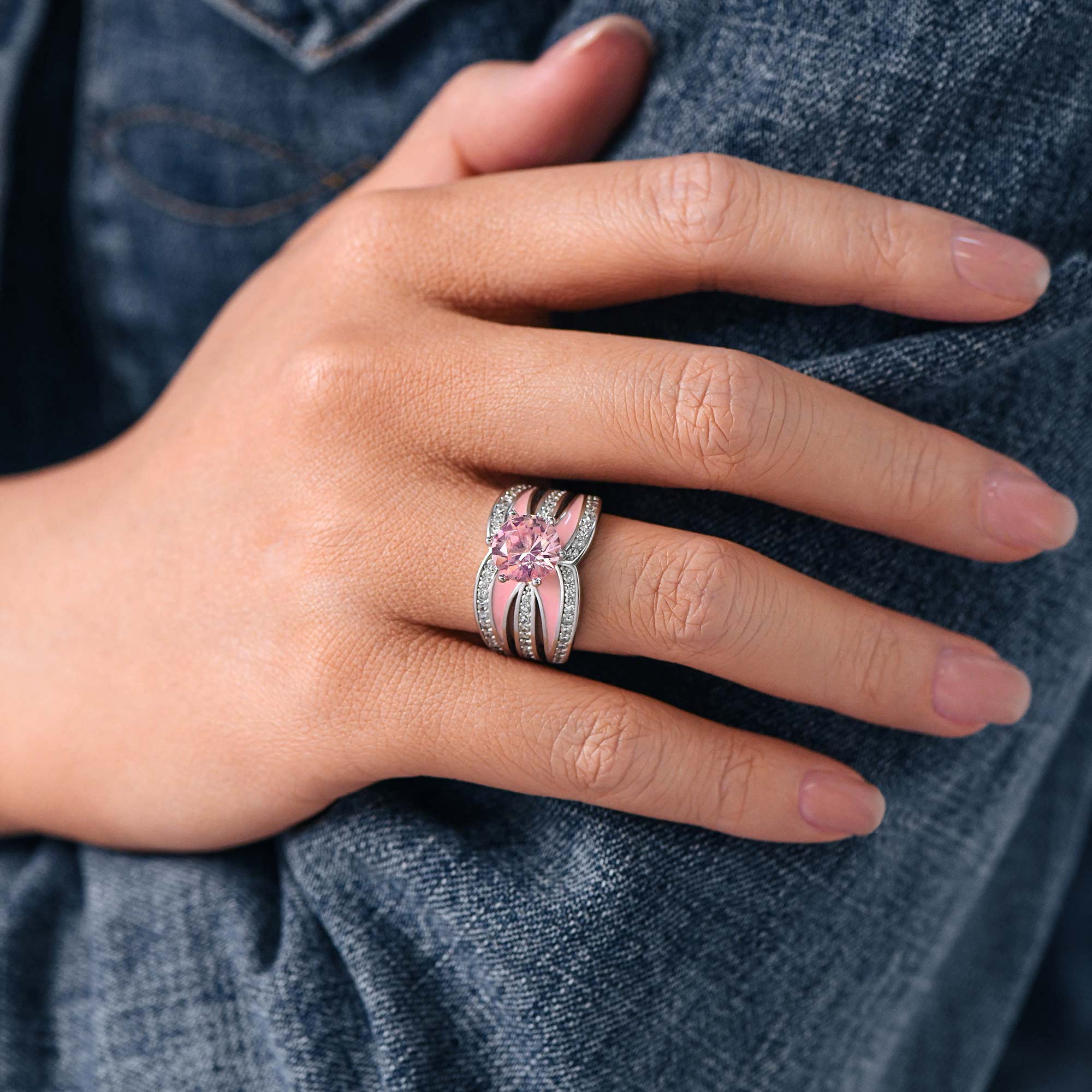 Intersect Radiance Ring - Rose Quartz