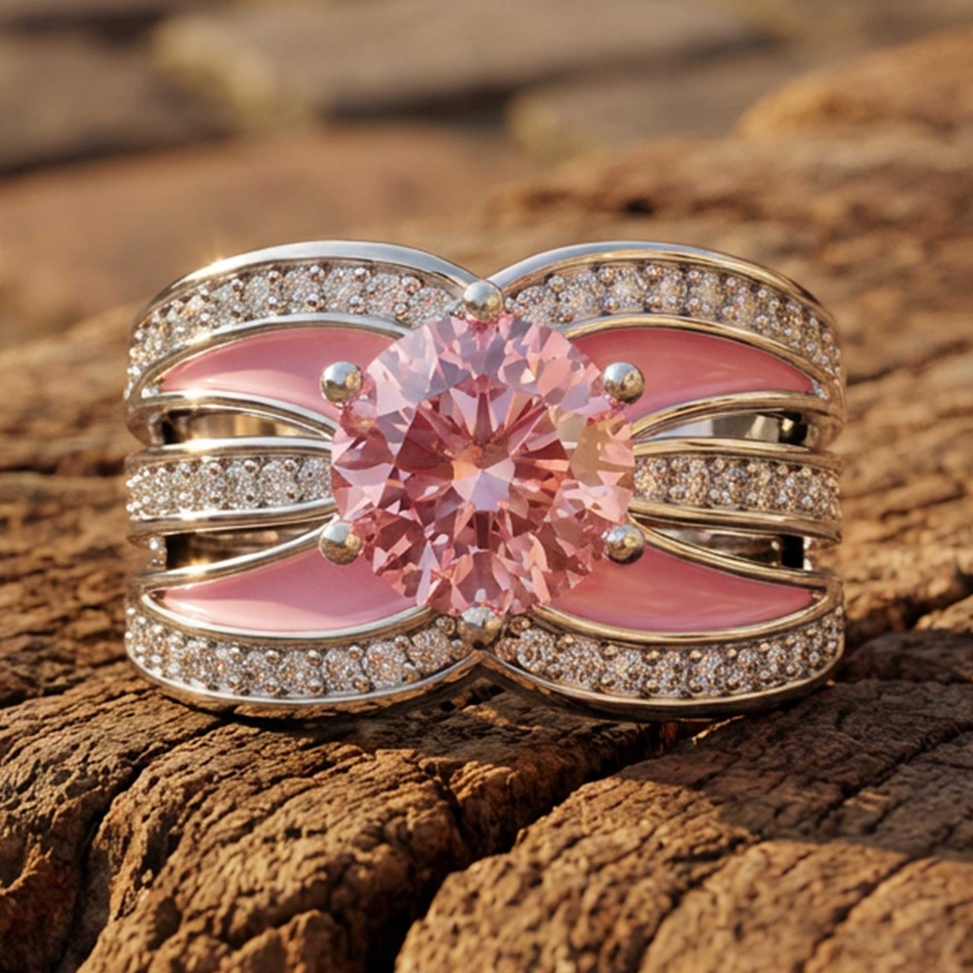 Intersect Radiance Ring - Rose Quartz