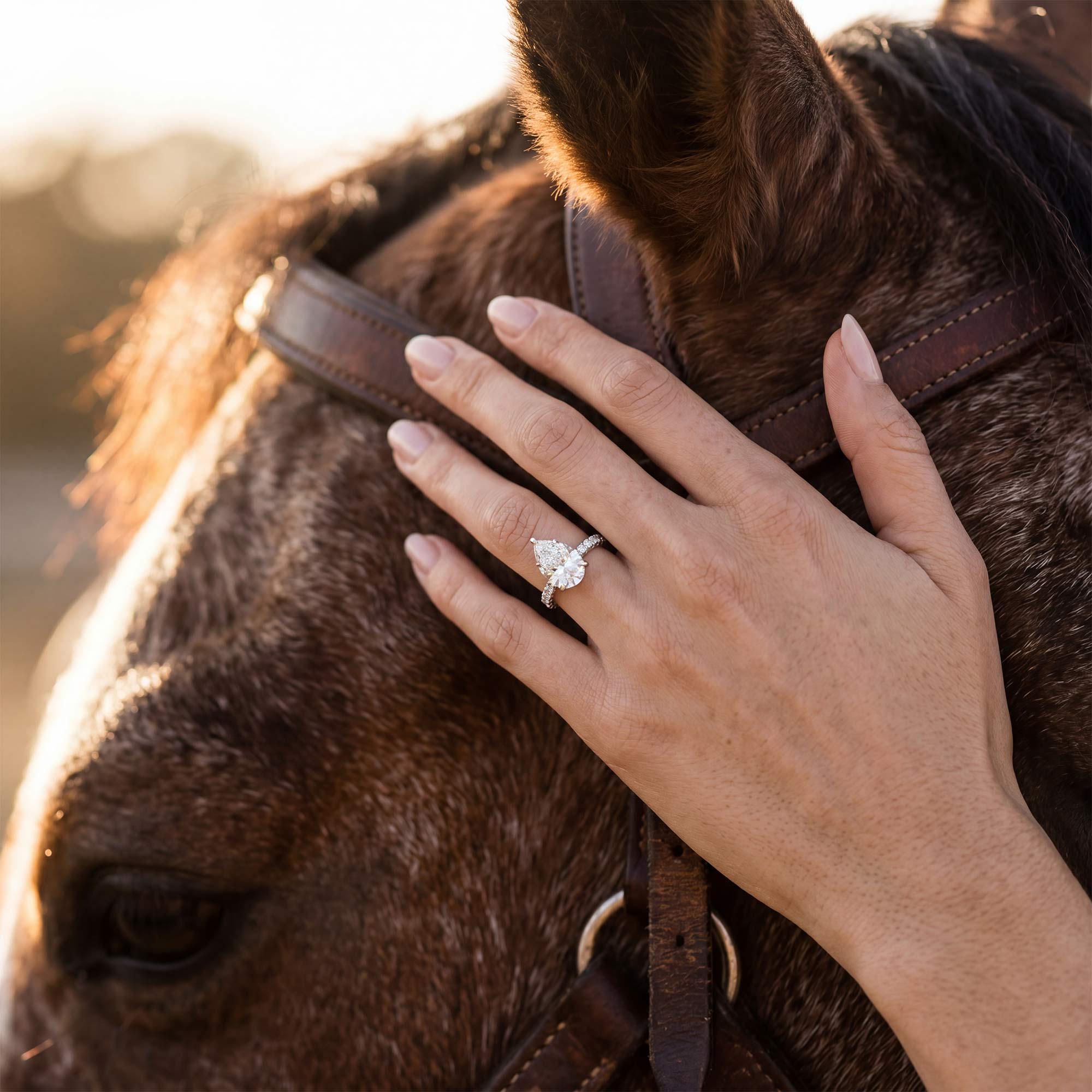 Ivory Serenity Ring - Moissanite