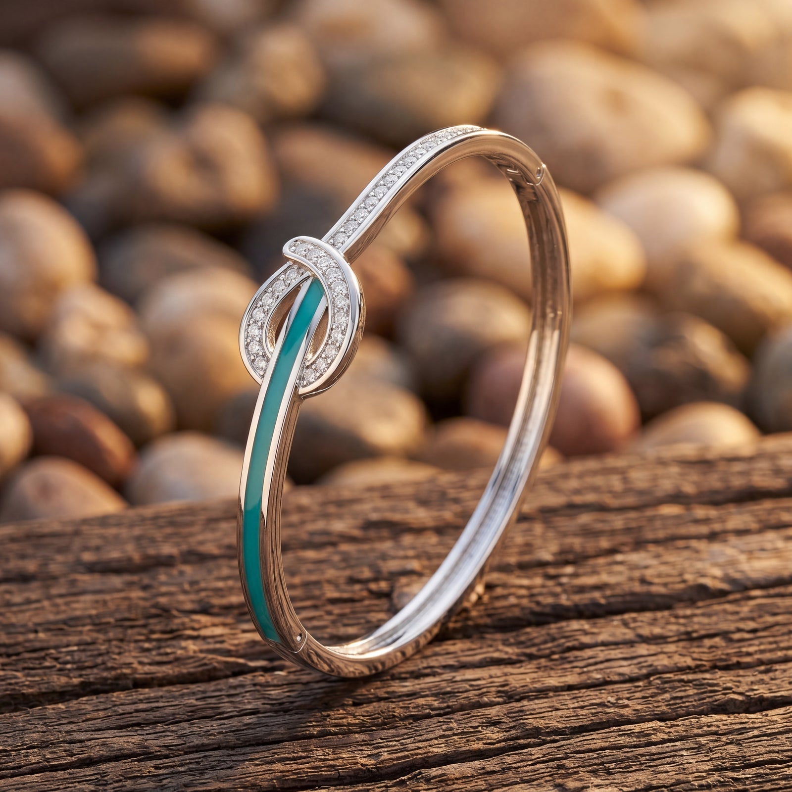 Knotted Power Bracelet - Moissanite