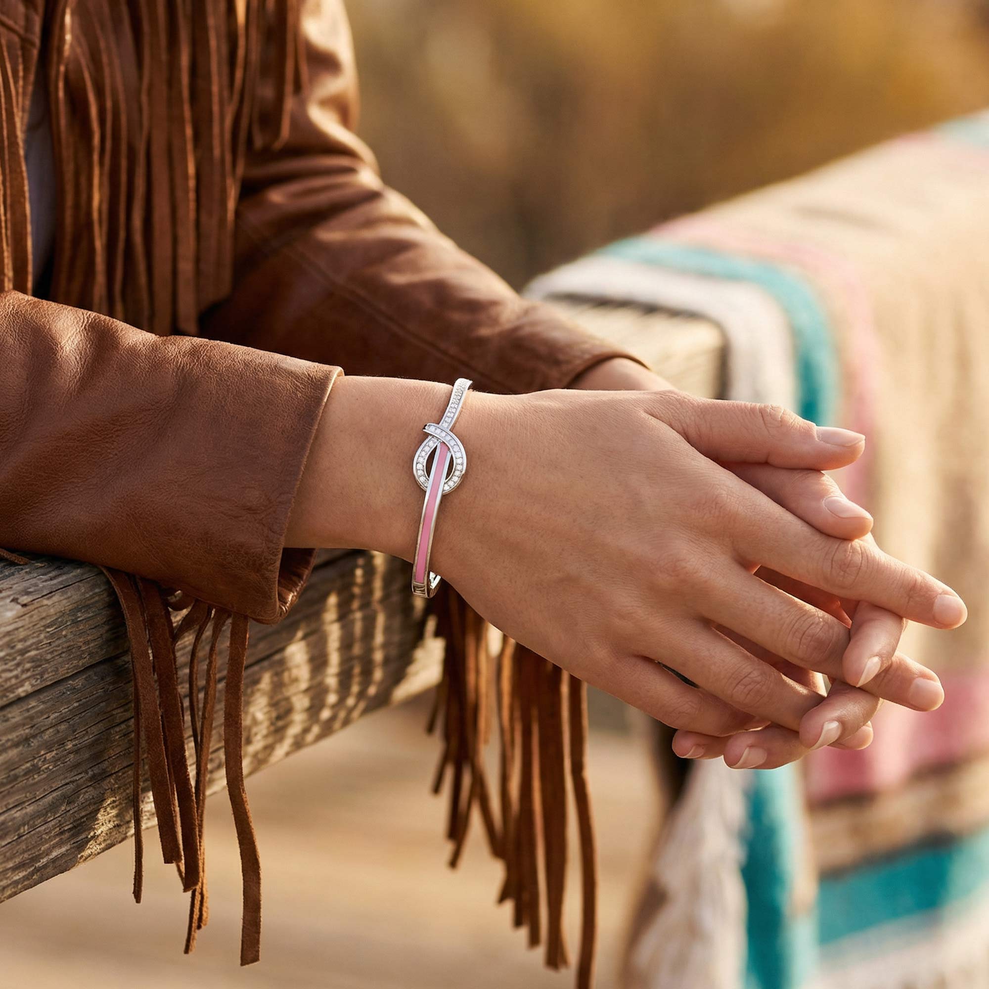 Knotted Power Bracelet - Pink