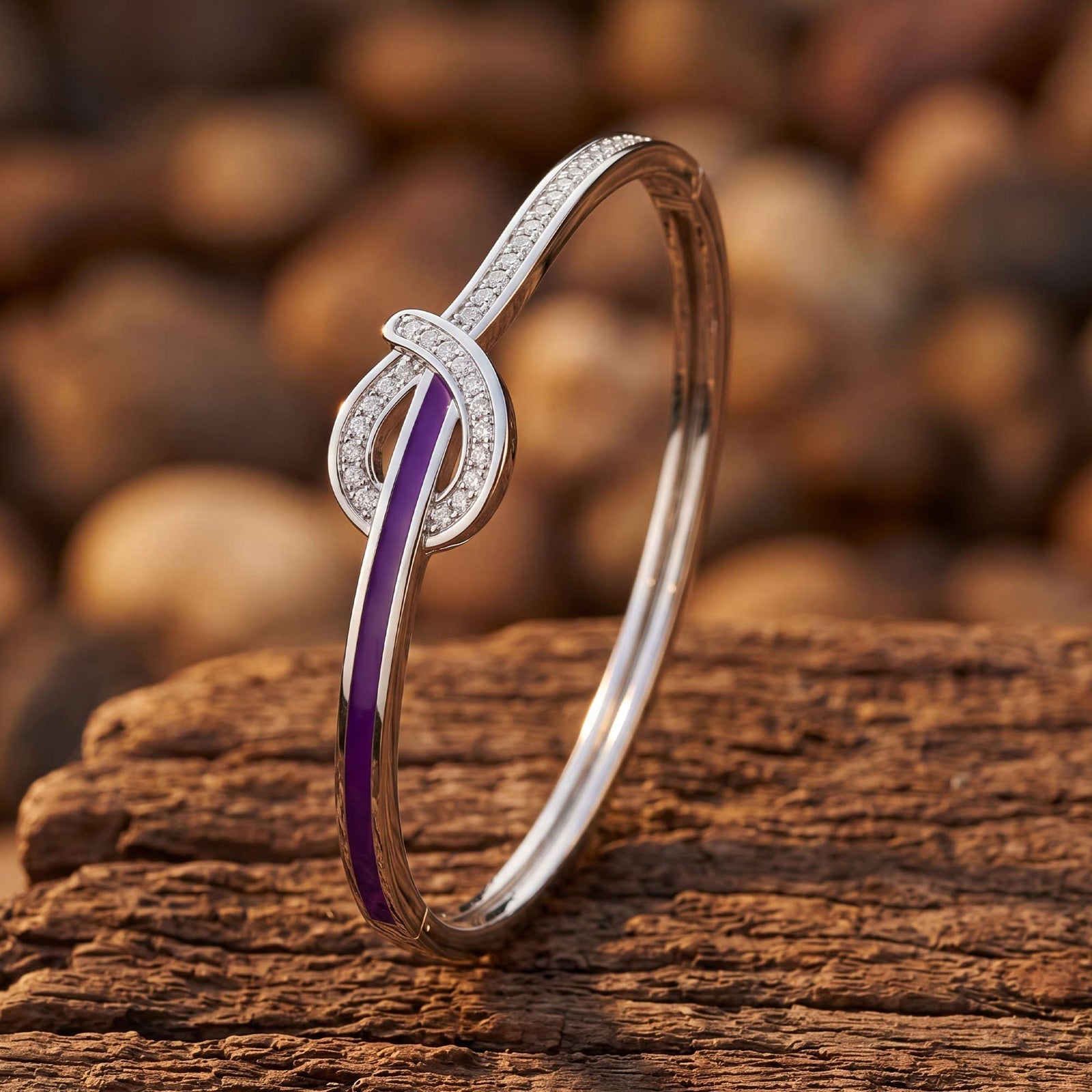 Knotted Power Bracelet - Purple