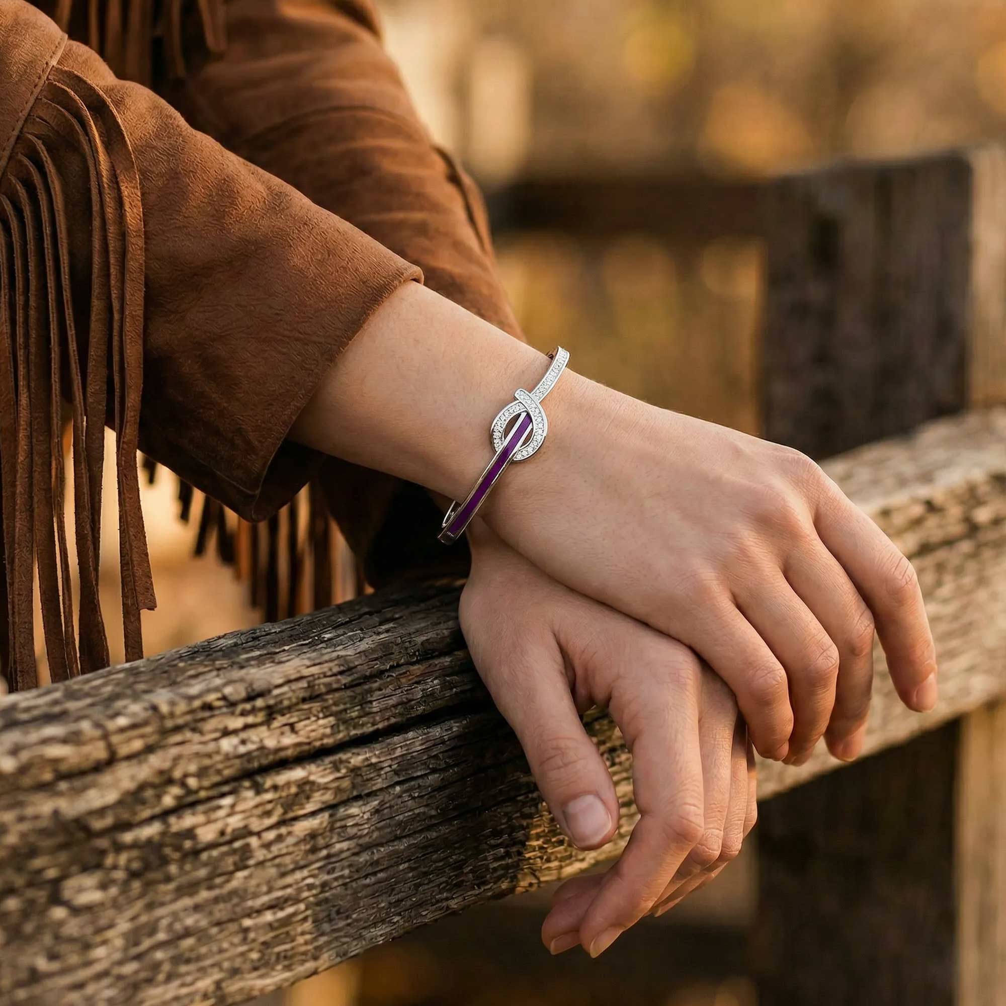 Knotted Power Bracelet - Purple