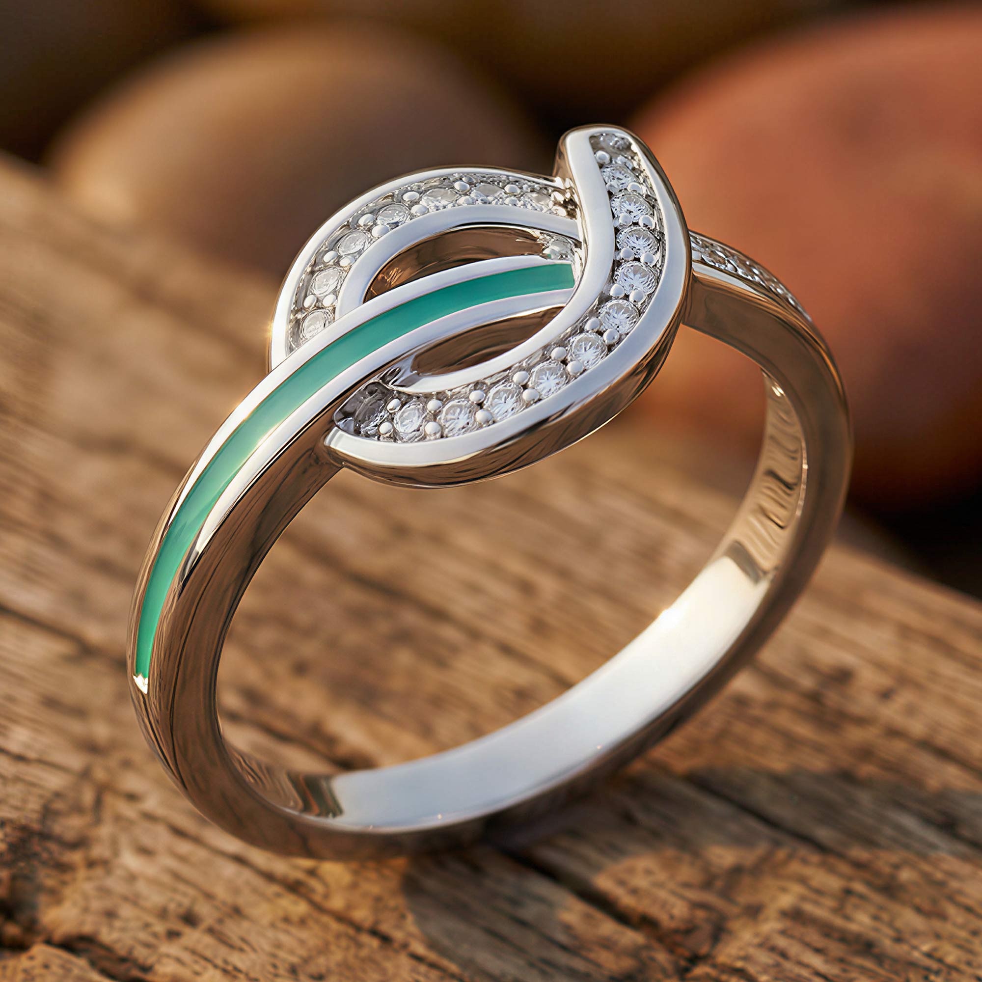 Knotted Power Ring - Moissanite