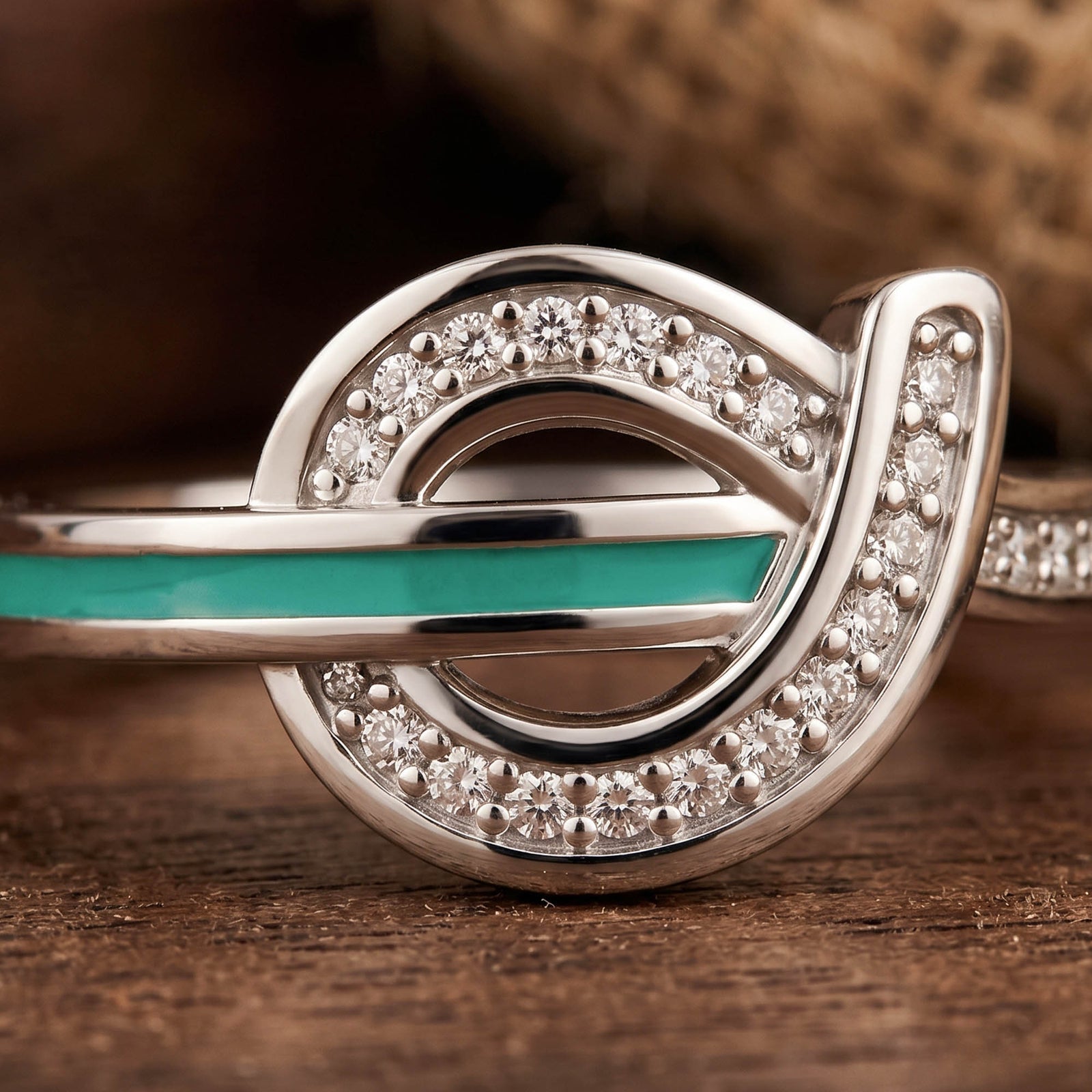 Knotted Power Ring - Moissanite