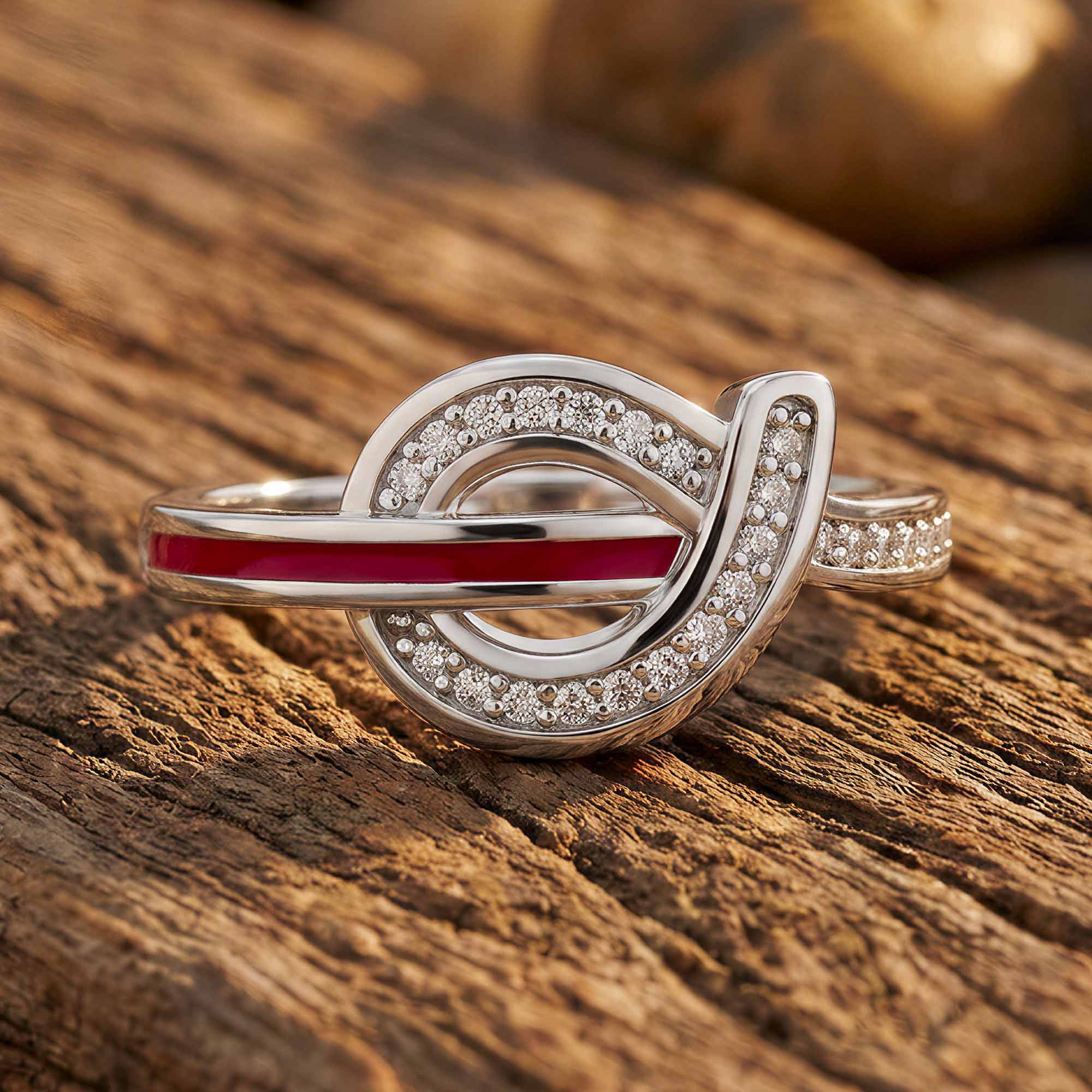 Knotted Power Ring - Red