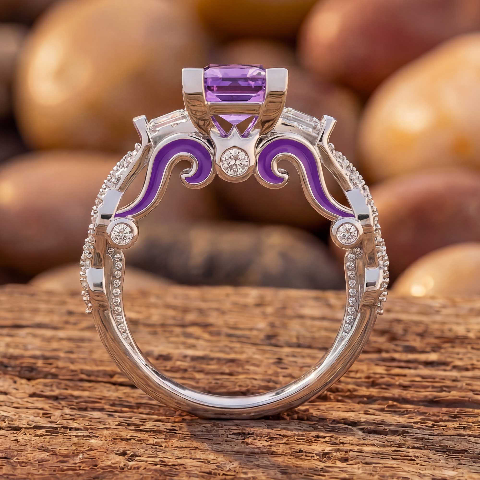 Love Rivet Ring - Amethyst