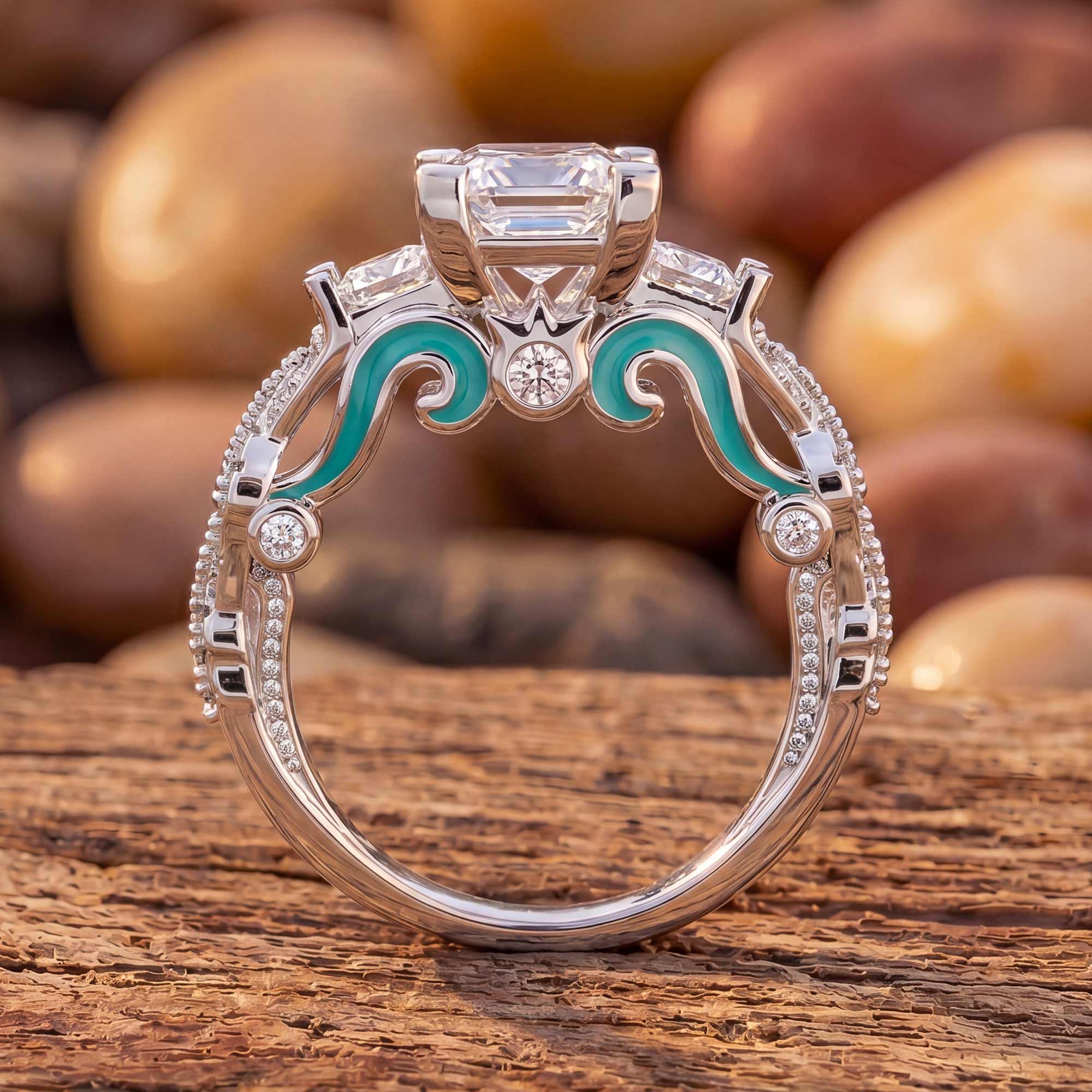 Love Rivet Ring - Moissanite