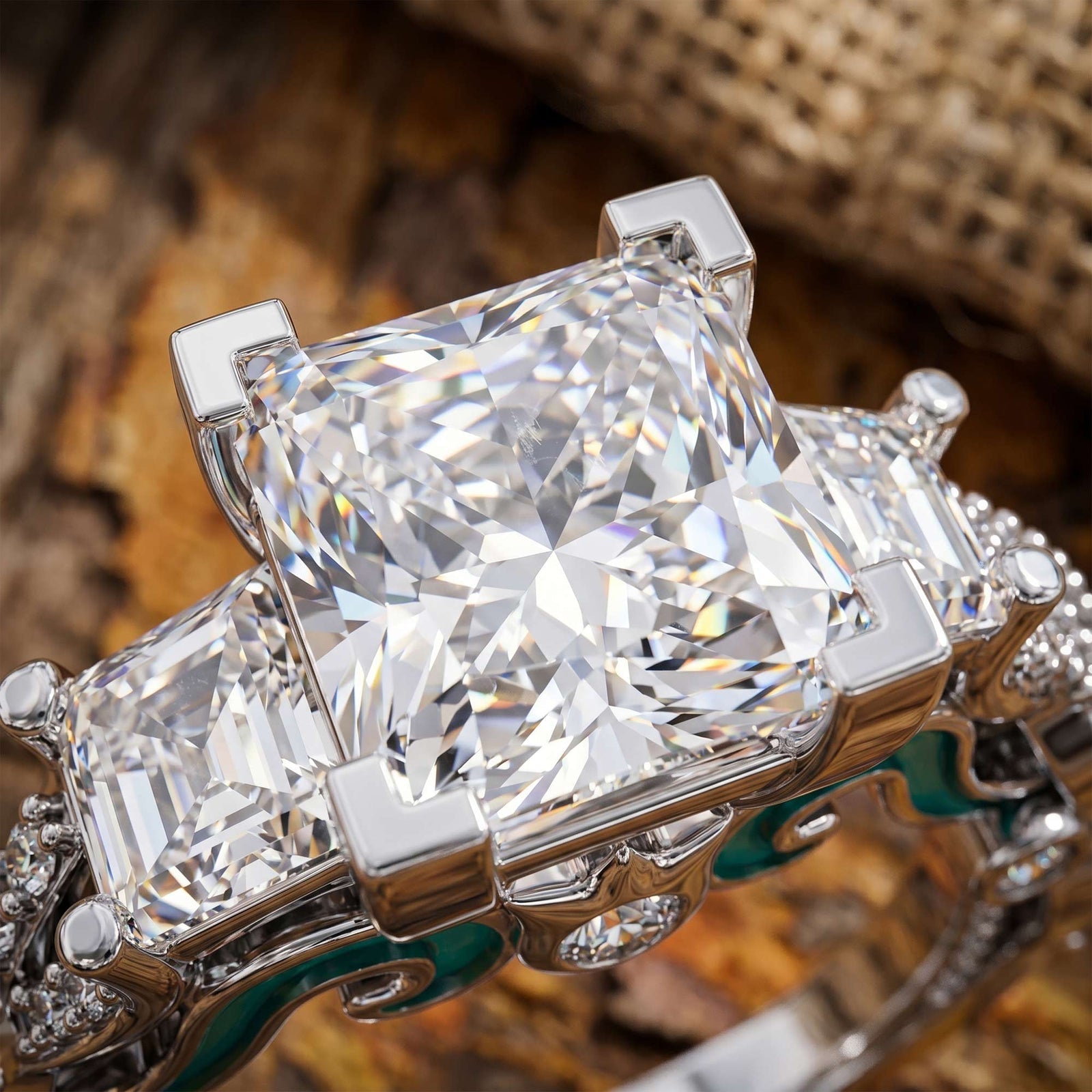 Love Rivet Ring - Moissanite