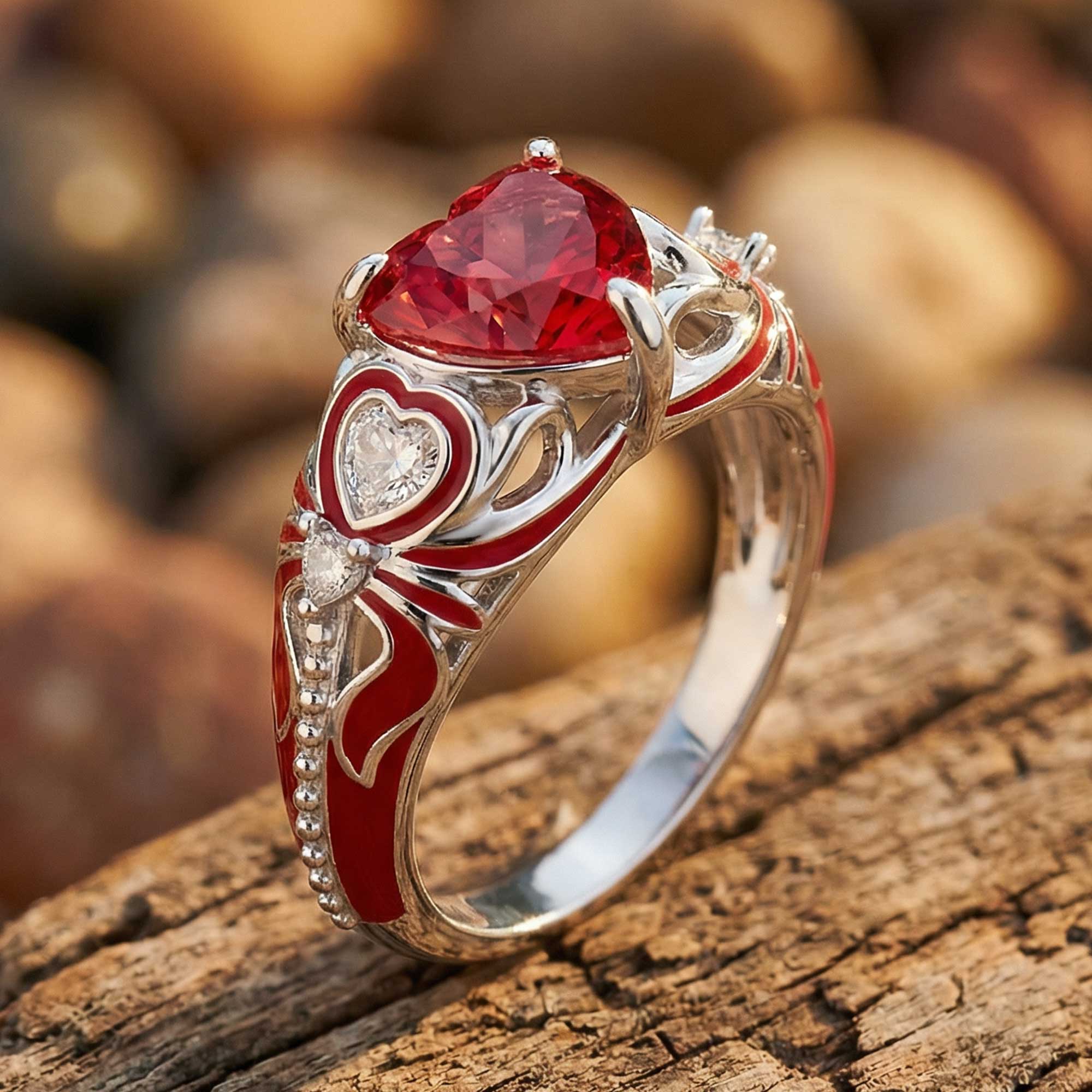 Loyal Heart Ring - Ruby