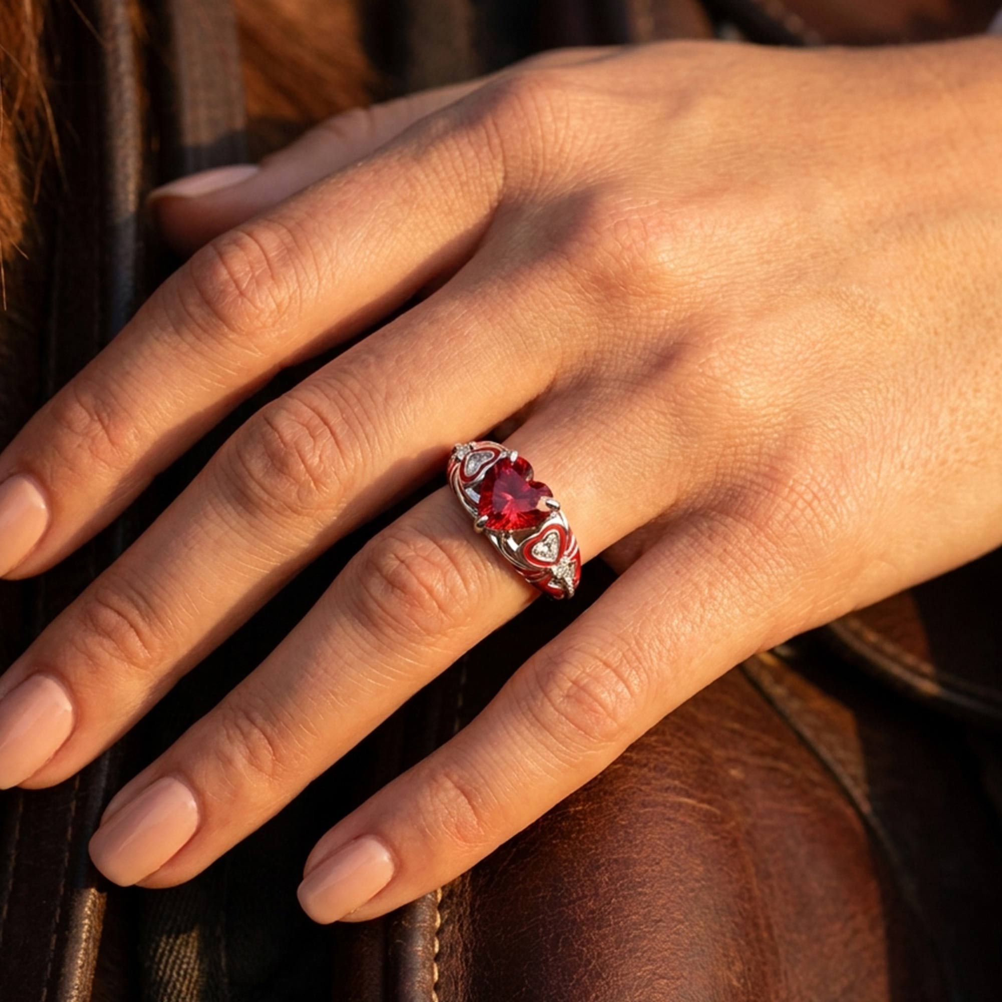 Loyal Heart Ring - Ruby