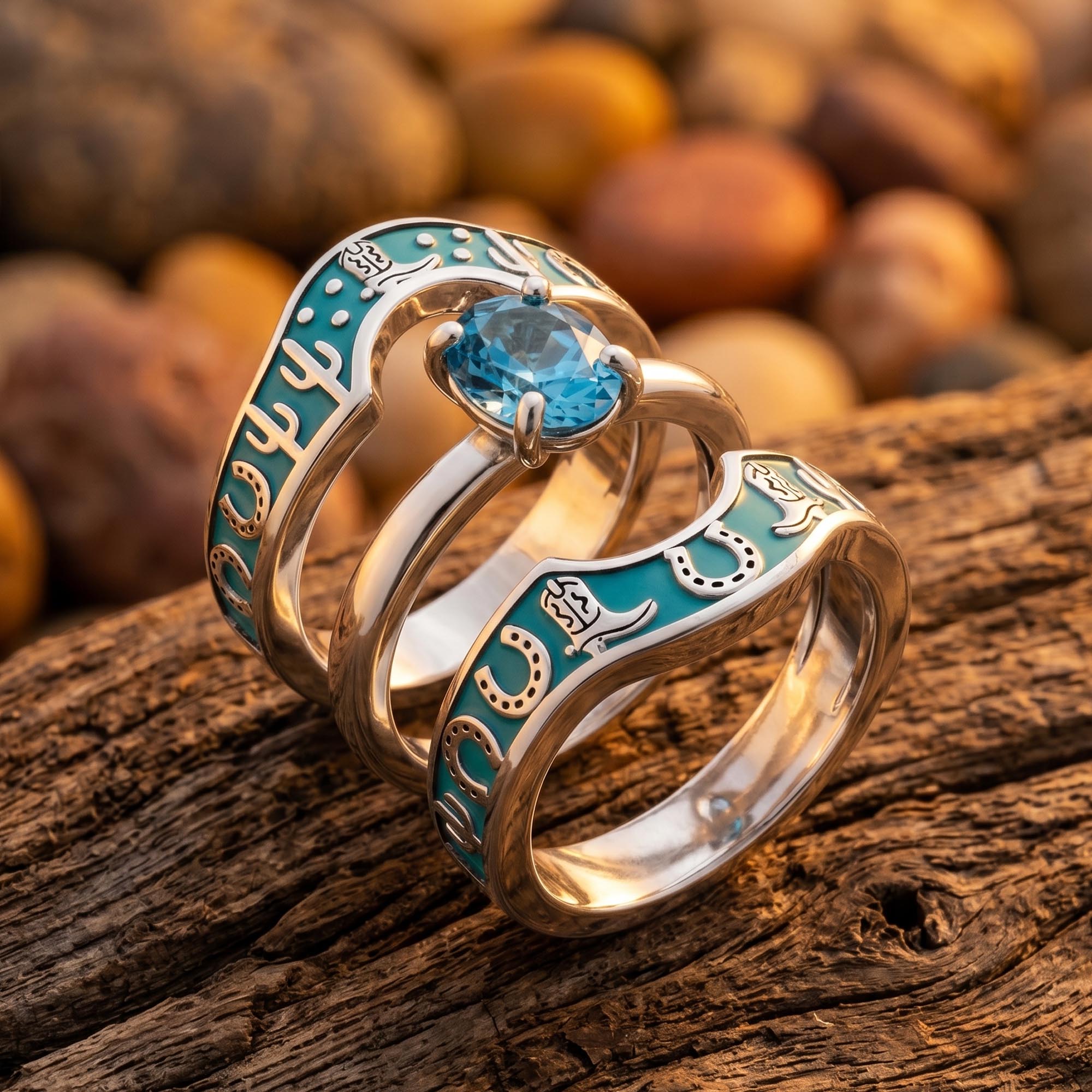 Lucky Rodeo Ring - Aquamarine