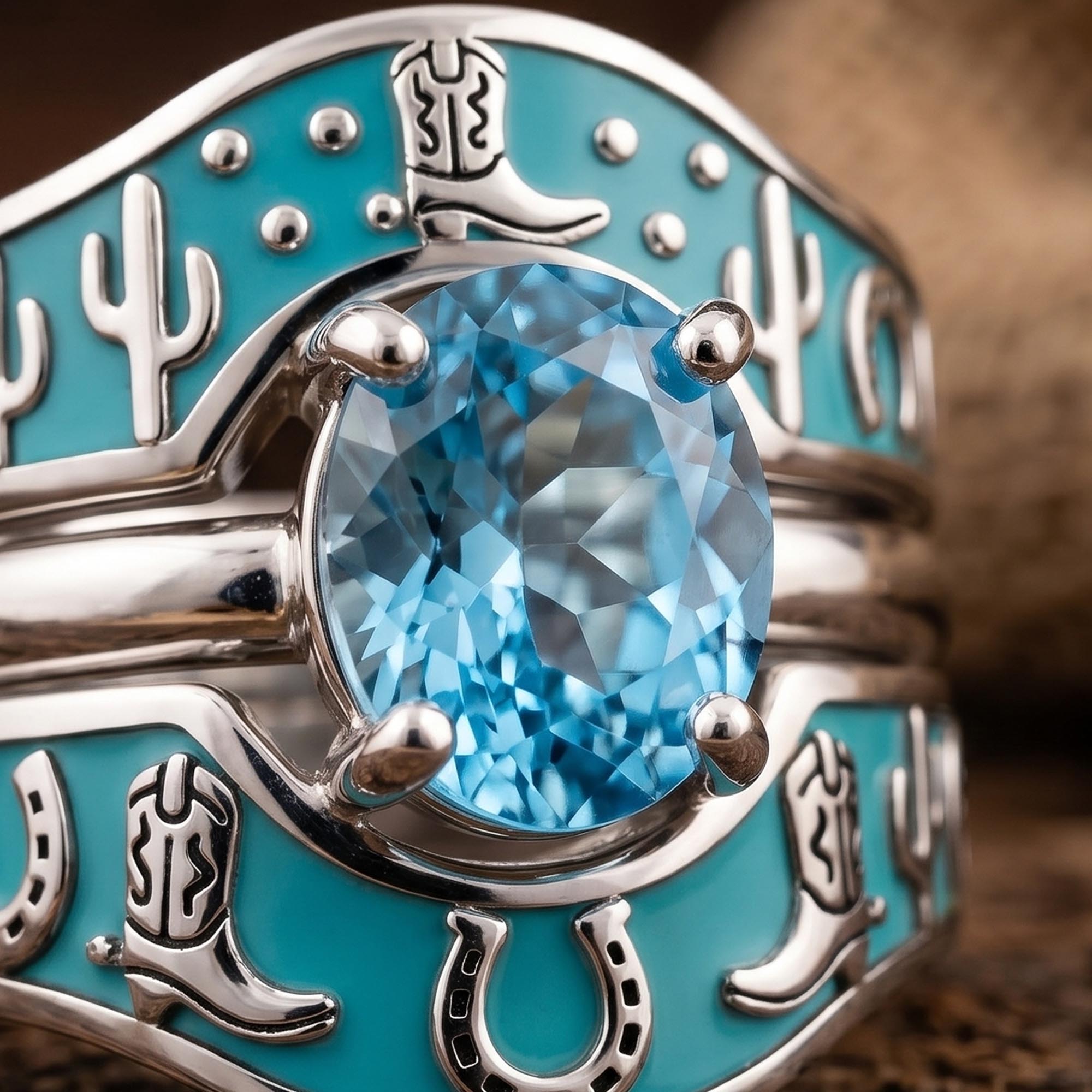 Lucky Rodeo Ring - Aquamarine