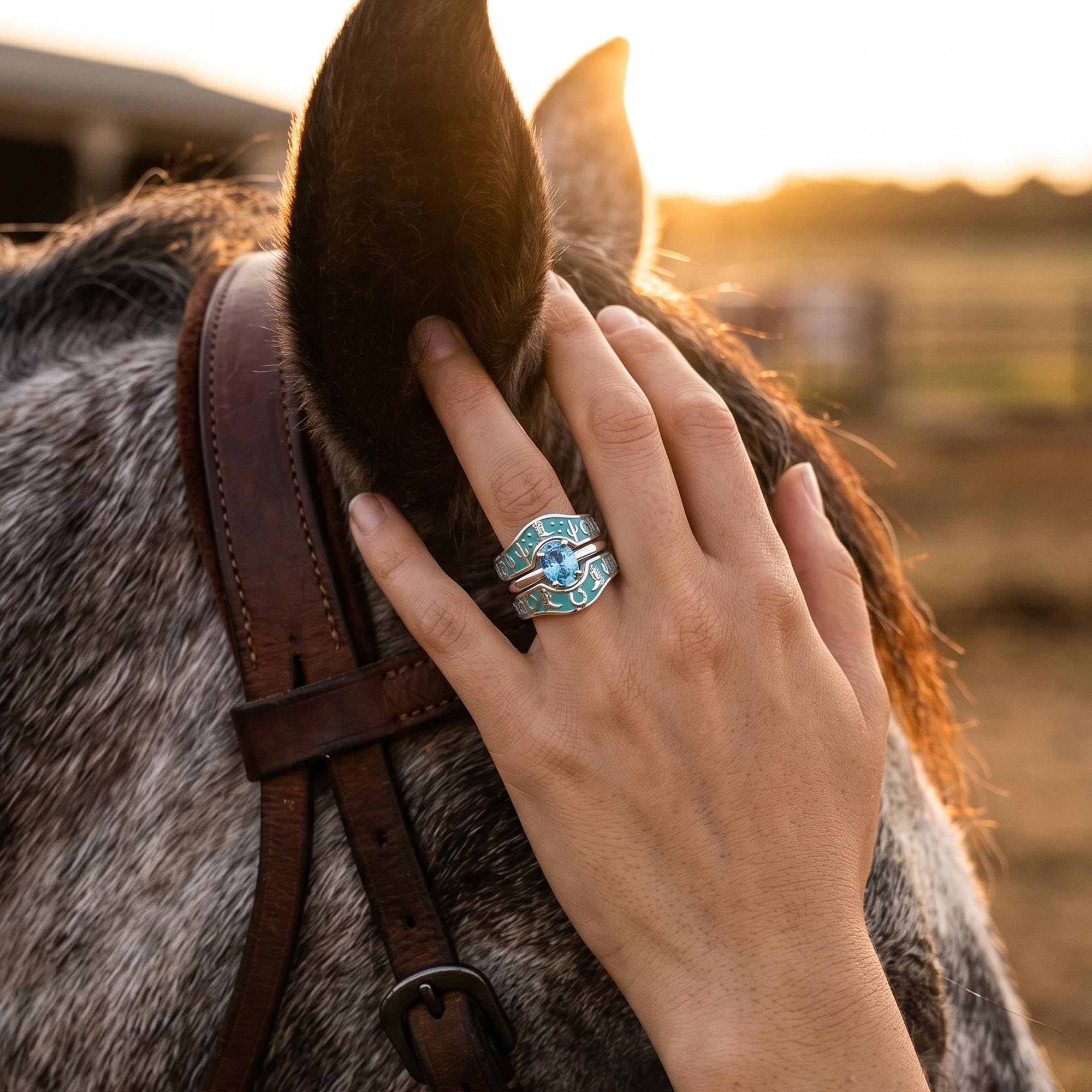 Lucky Rodeo Ring - Aquamarine