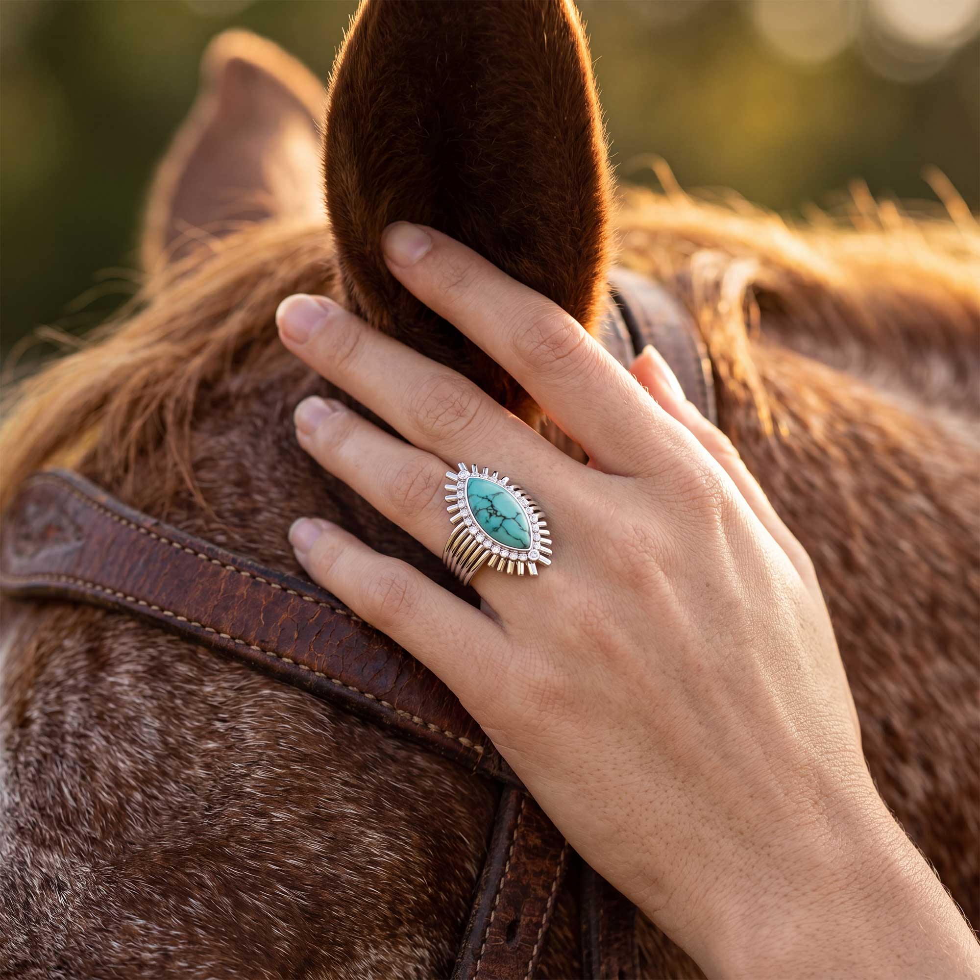 Meridian Spark Ring - Turquoise