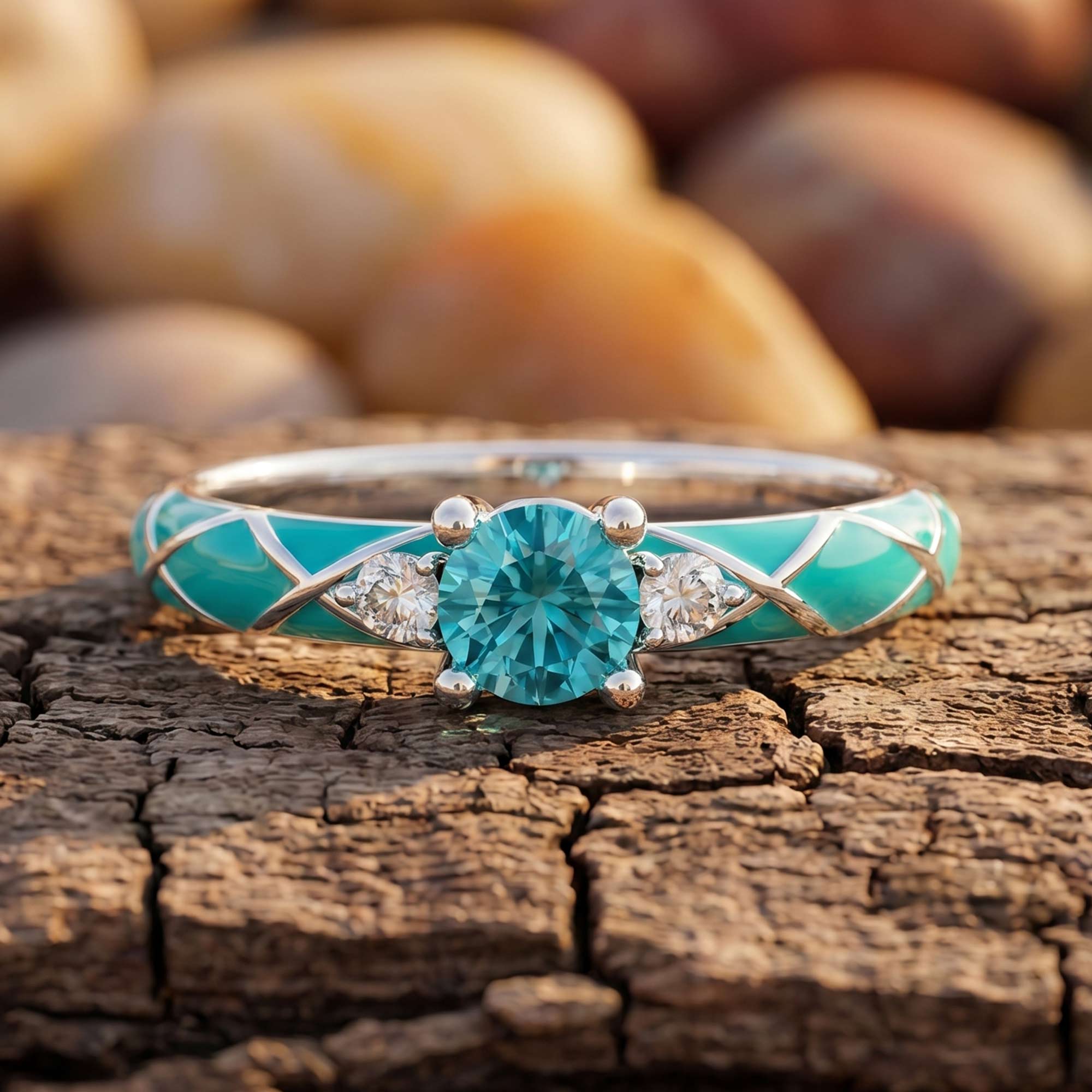 Mirage Coil Ring - Aquamarine