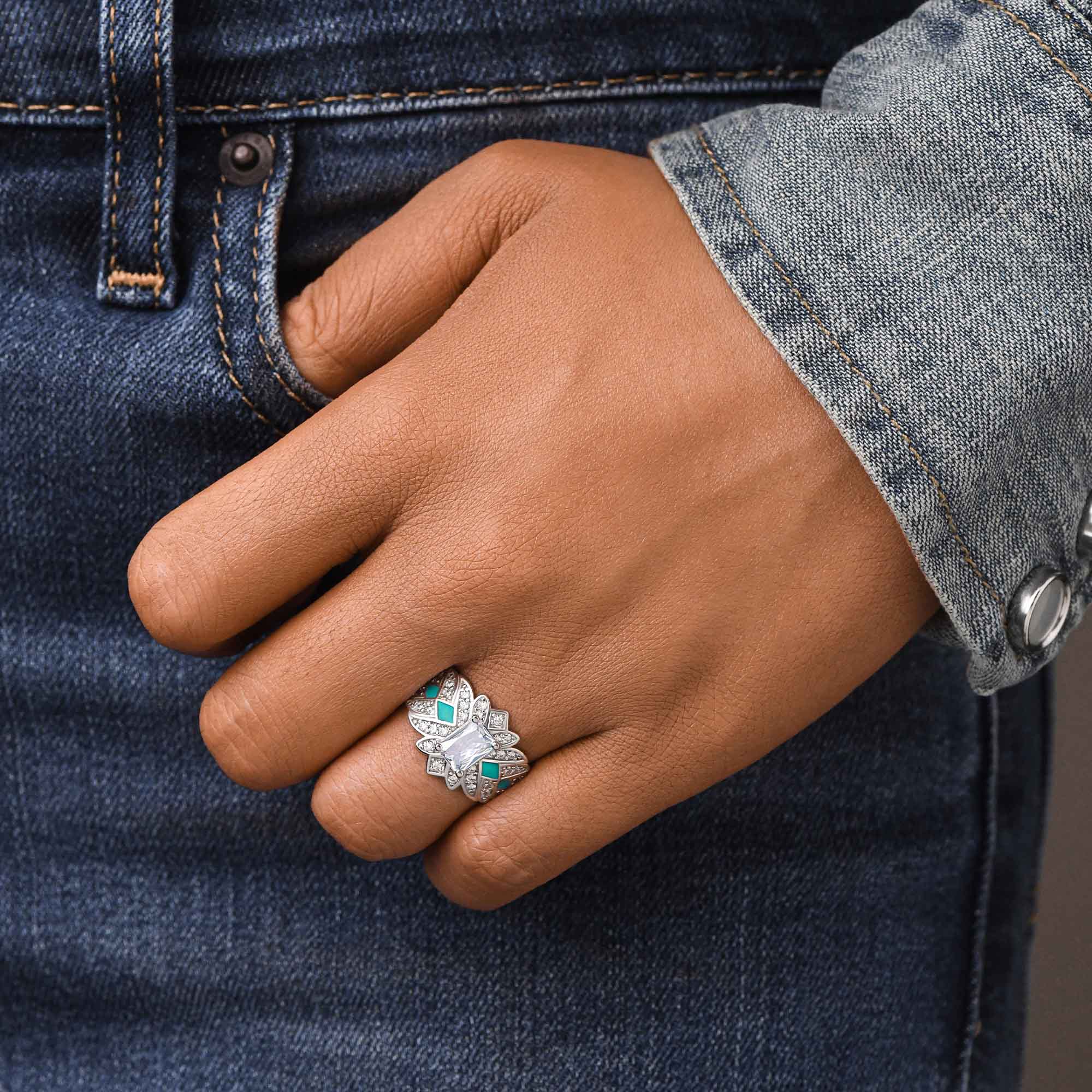 Nautical Starlight Ring - Moissanite