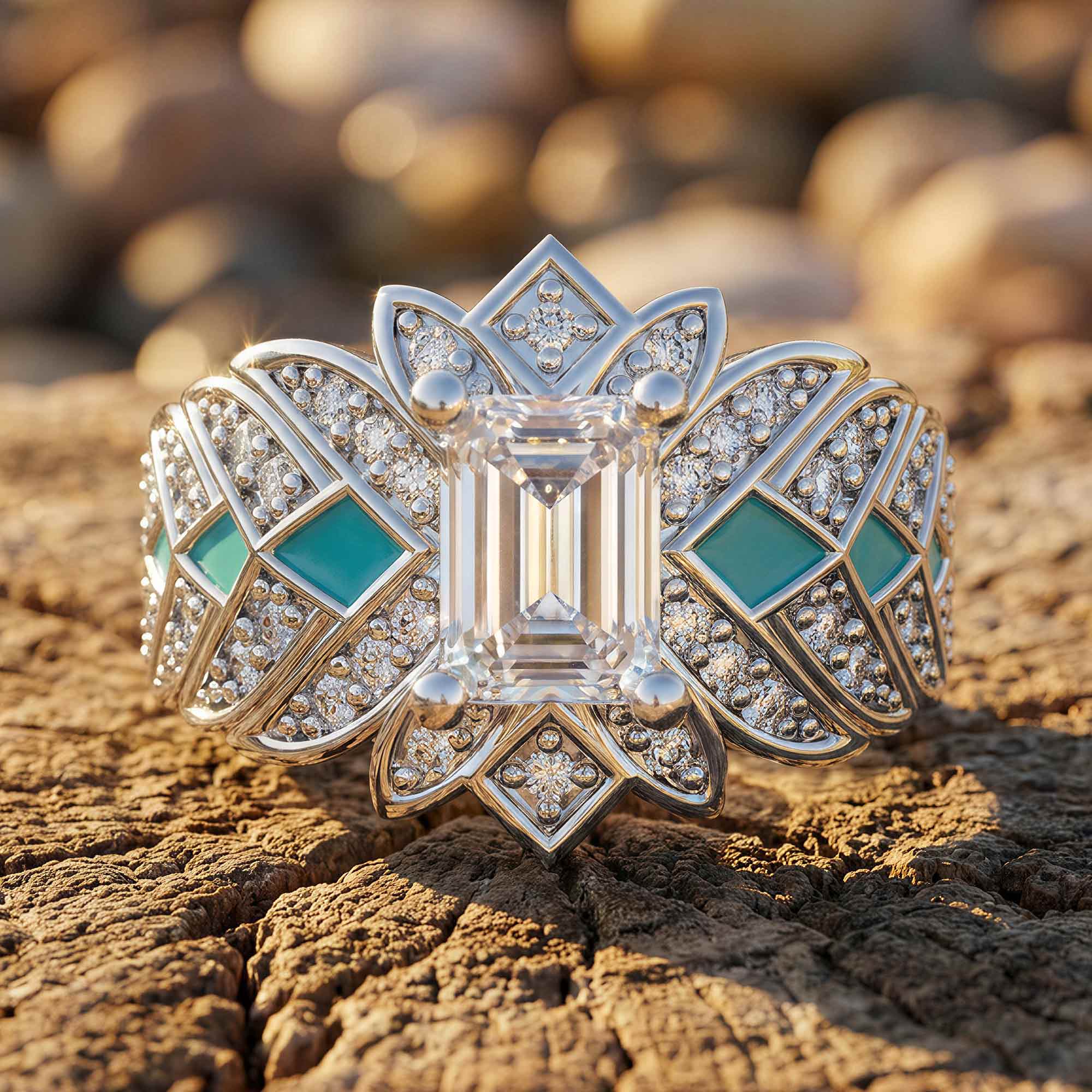 Nautical Starlight Ring - Moissanite