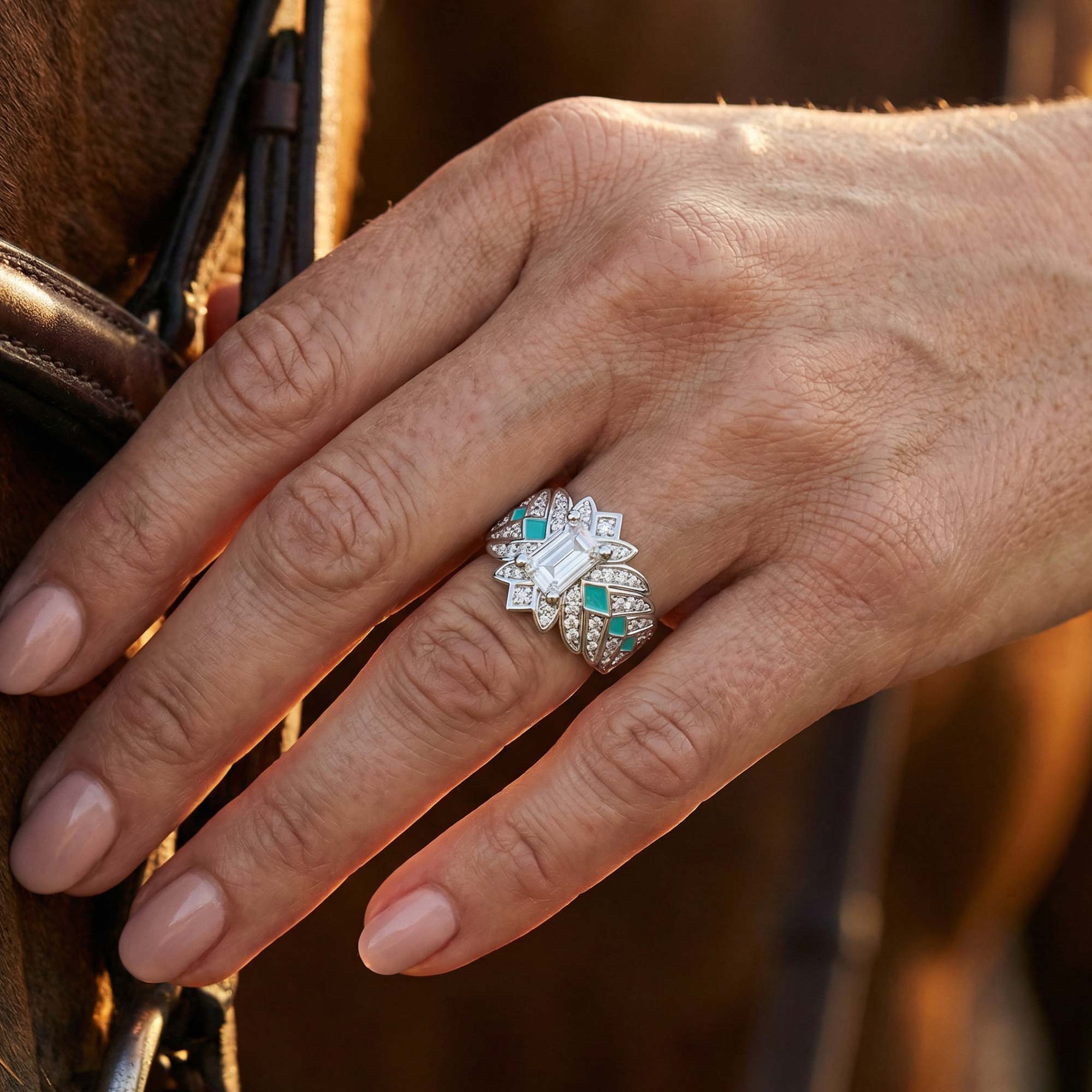 Nautical Starlight Ring - Moissanite
