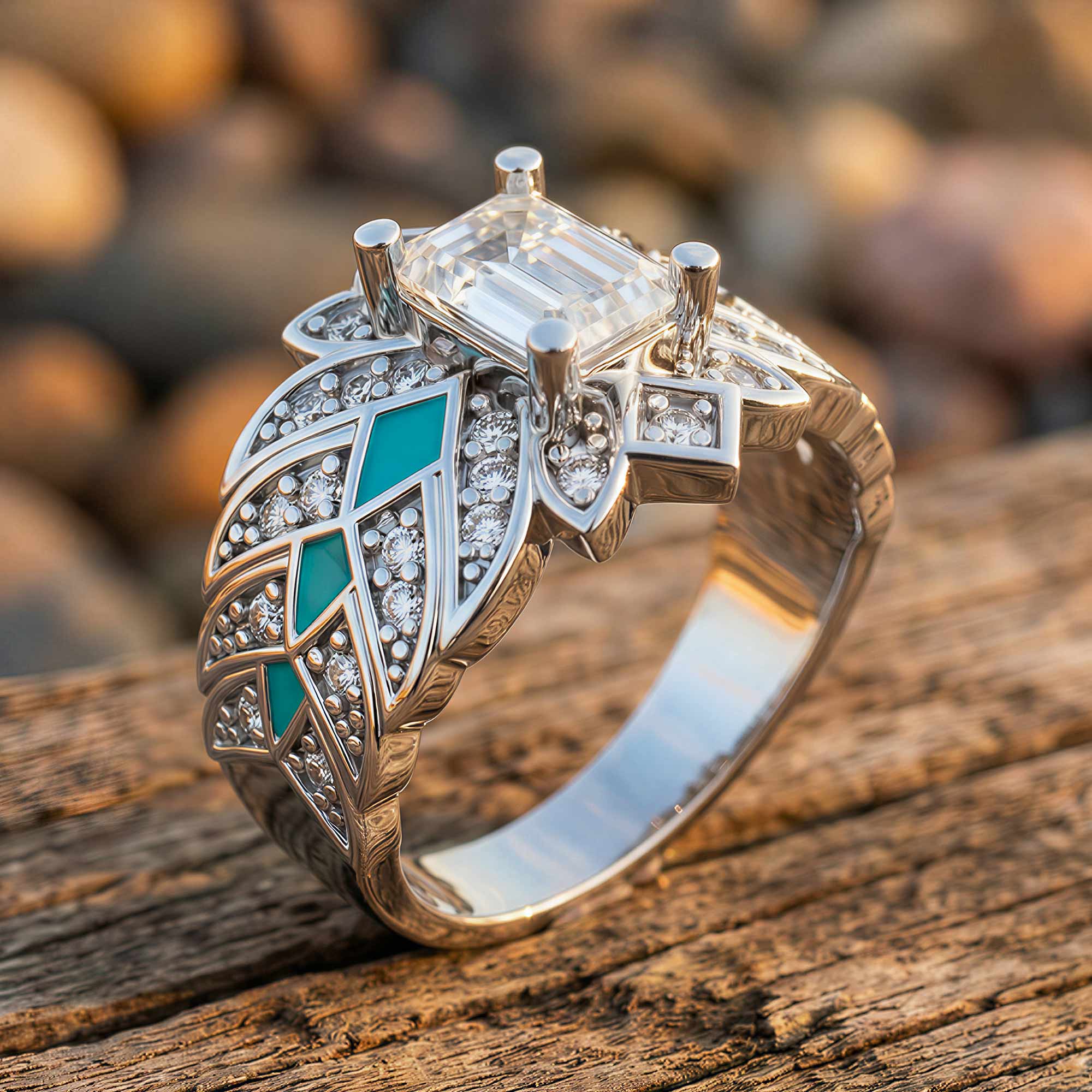 Nautical Starlight Ring - Moissanite