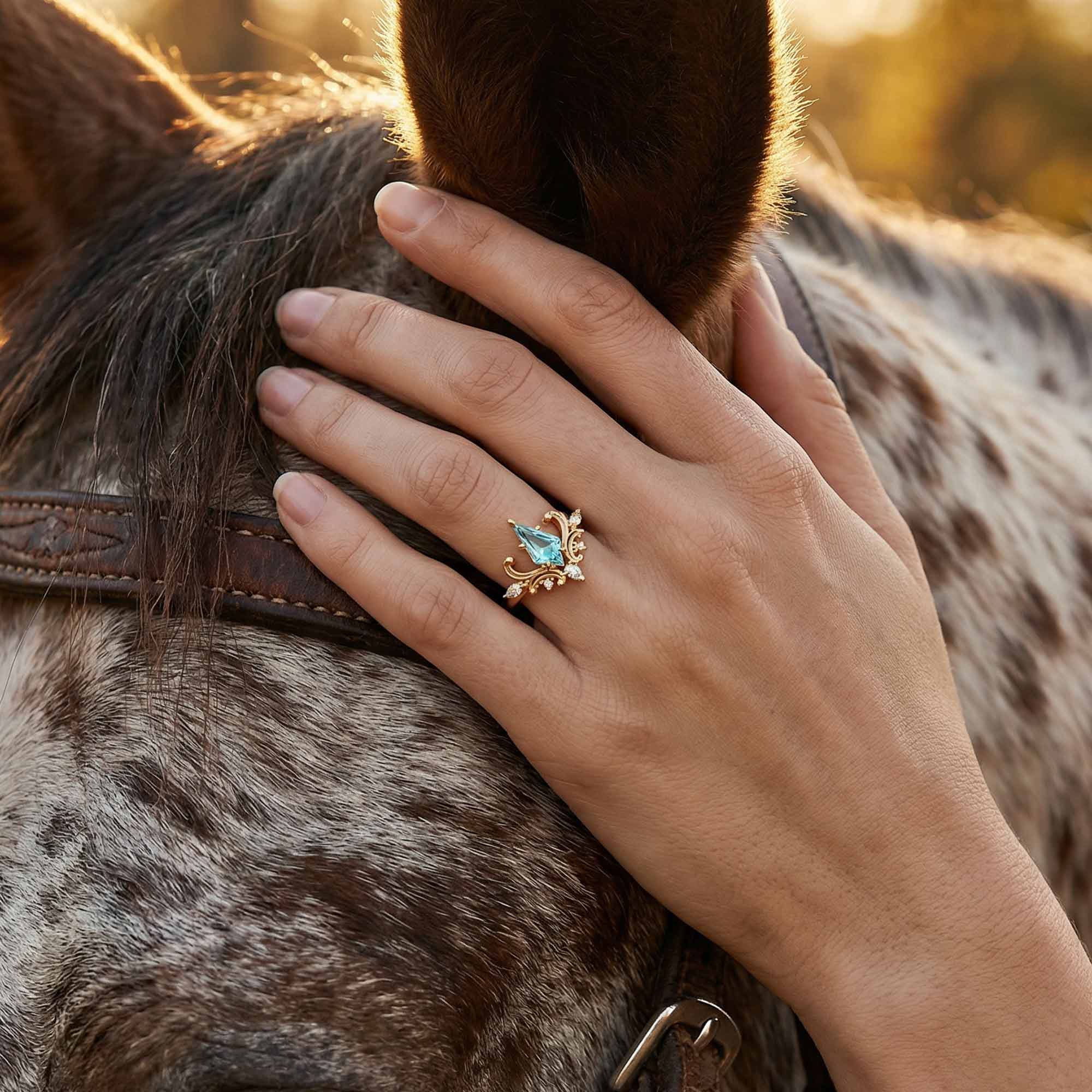 Ocean Crown Ring - Aquamarine