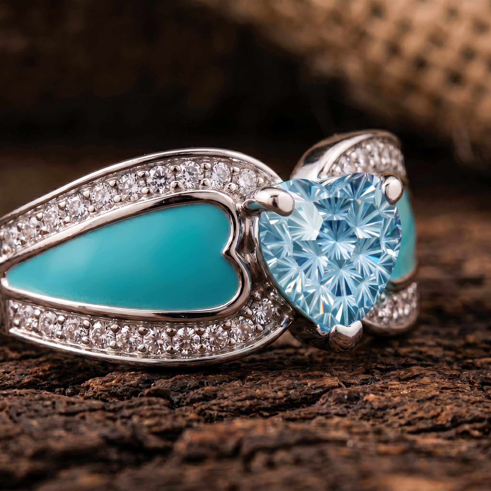Orya Embrace Ring - Aquamarine
