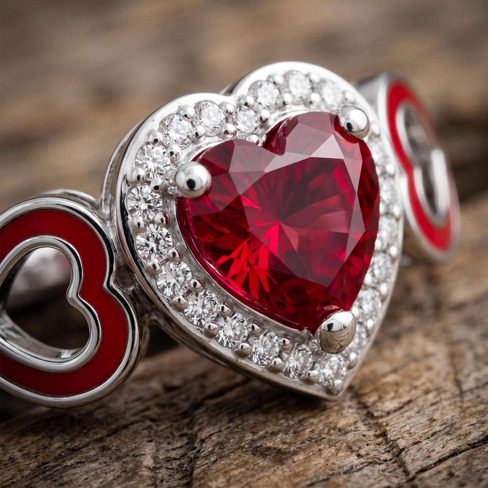 Passion Heart Ring - Ruby
