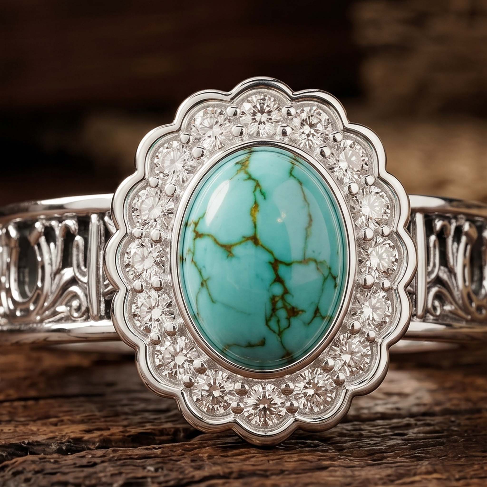 Prairie Bloom Stacking Ring - Turquoise