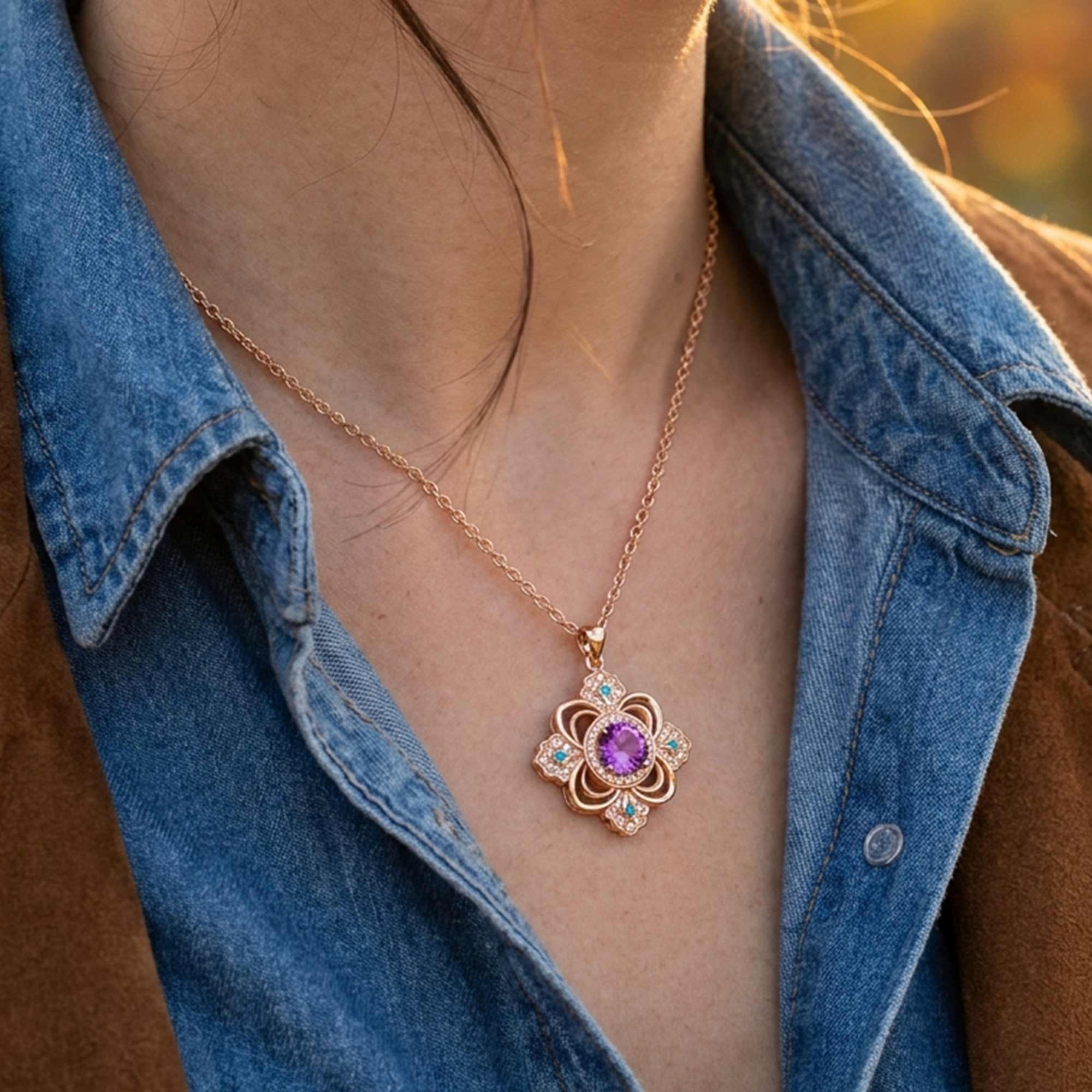 Prairie Insignia Necklace - Amethyst