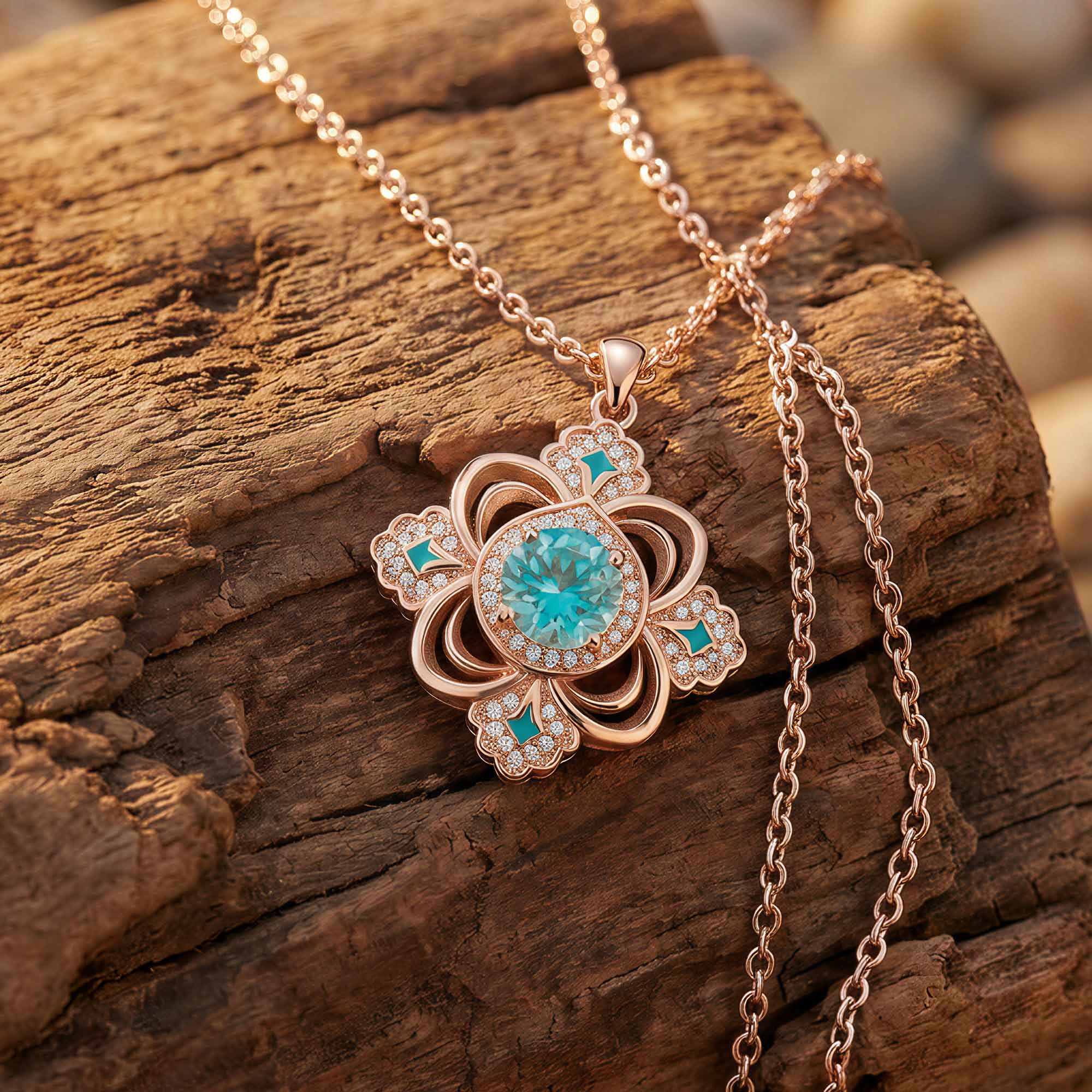 Prairie Insignia Necklace - Aquamarine