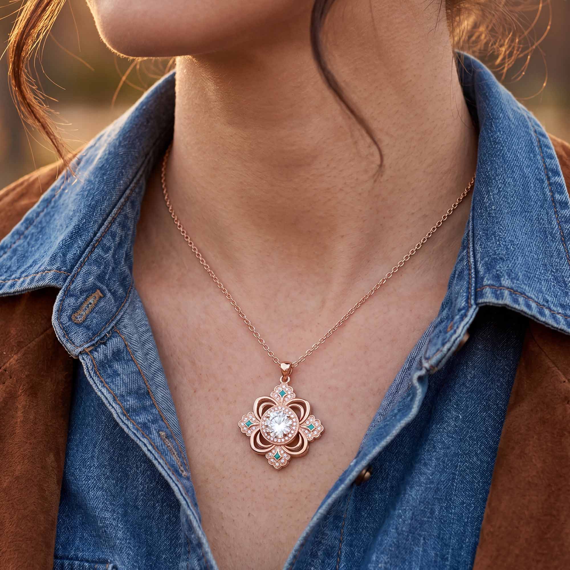 Prairie Insignia Necklace - Moissanite