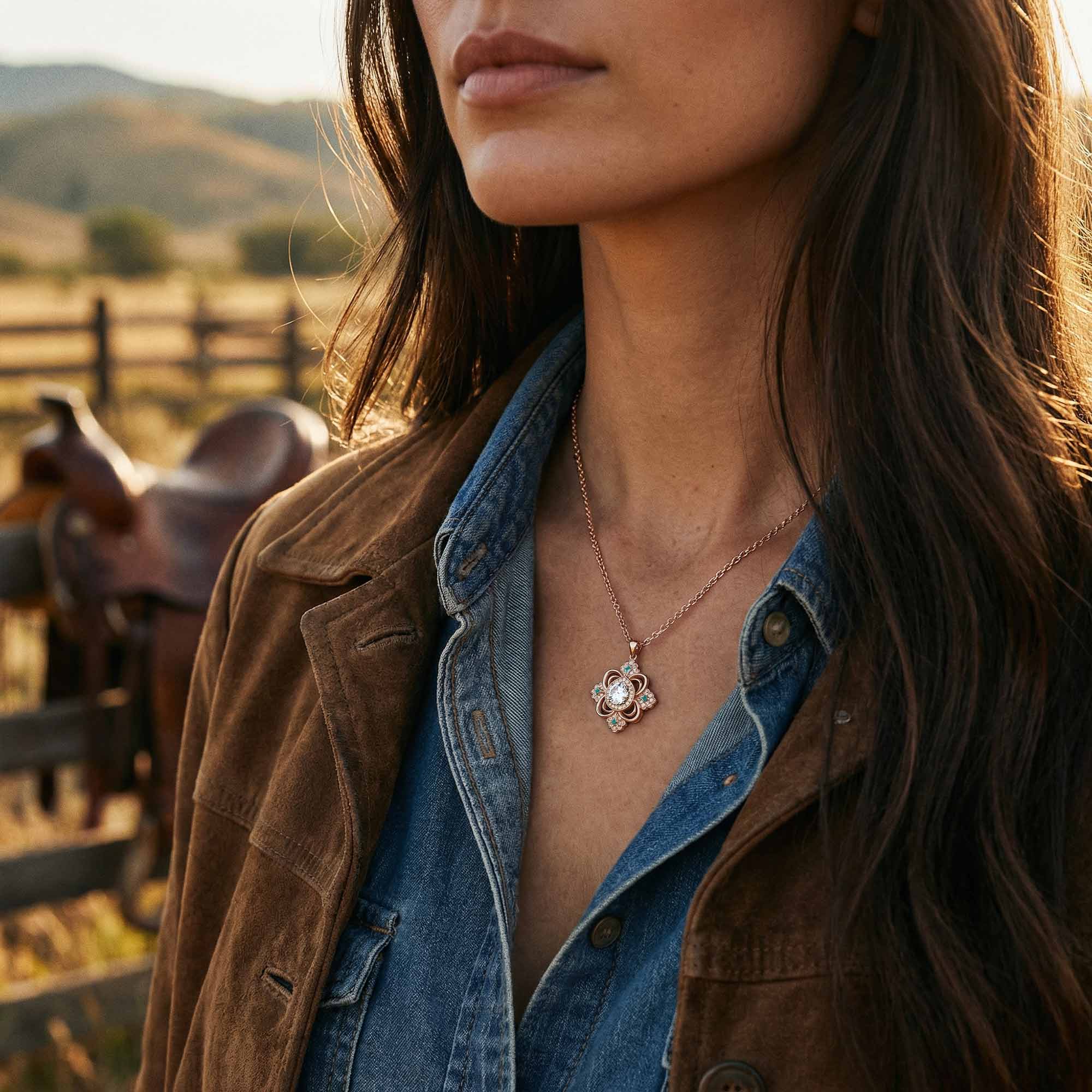 Prairie Insignia Necklace - Moissanite