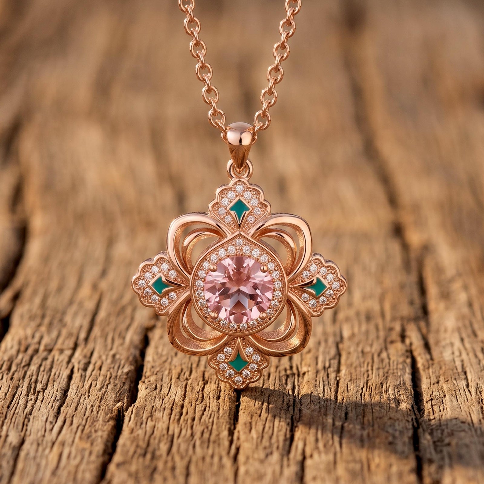 Prairie Insignia Necklace - Rose Quartz