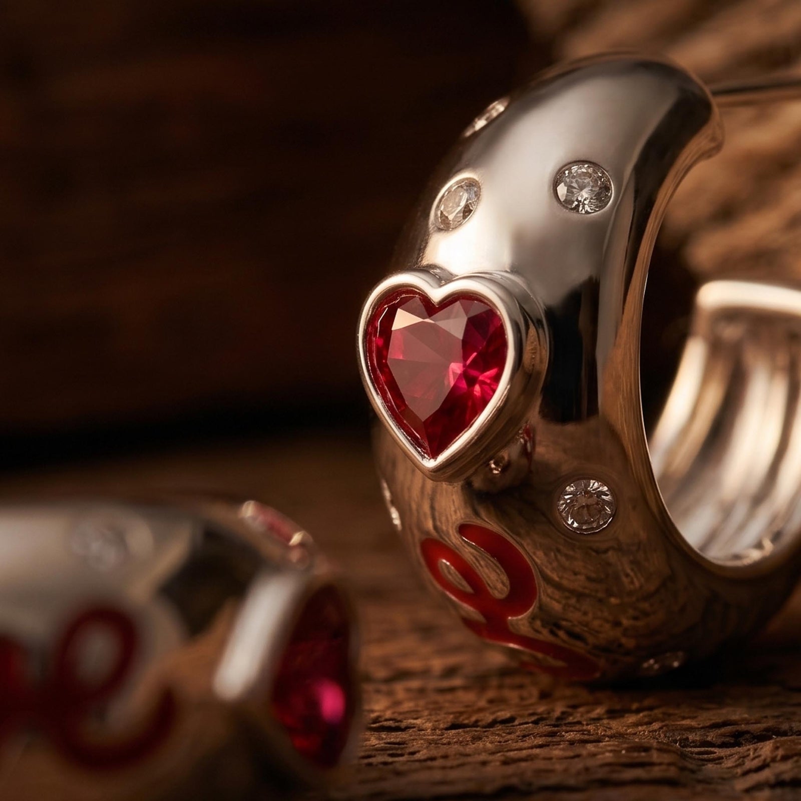 Promise Love Earrings - Ruby