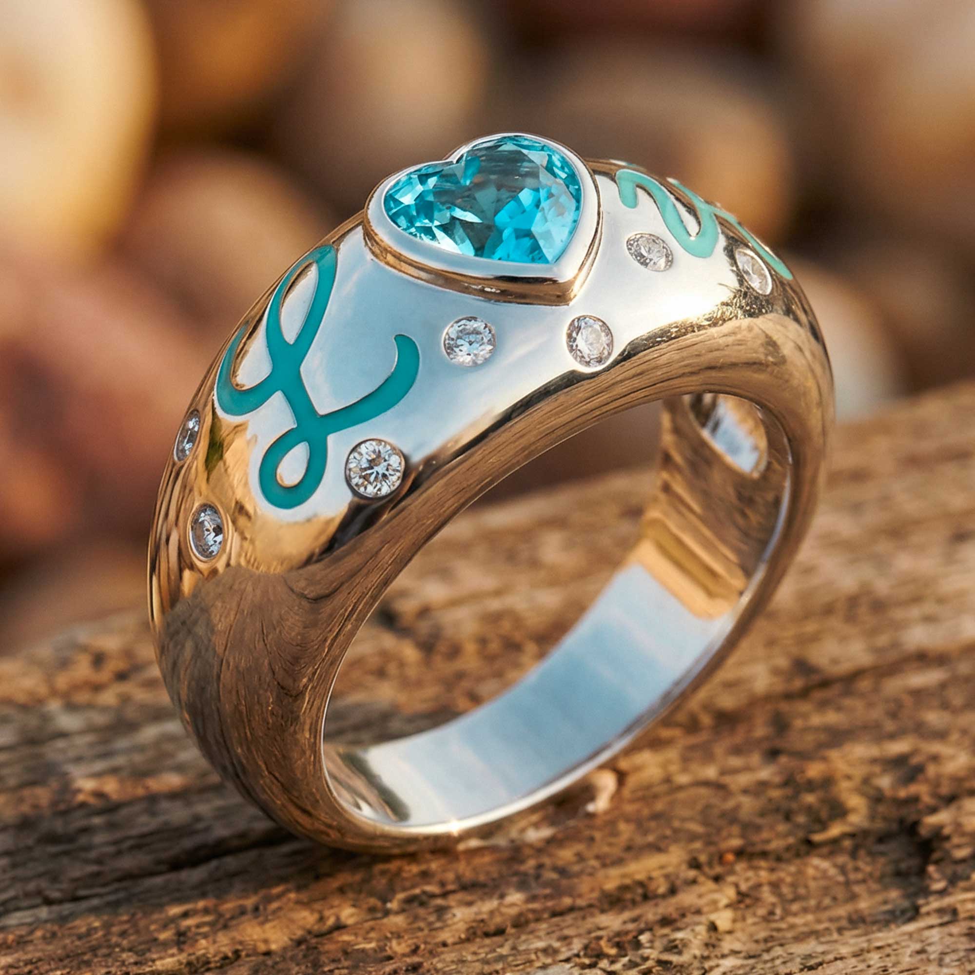 Promise Love Ring - Aquamarine