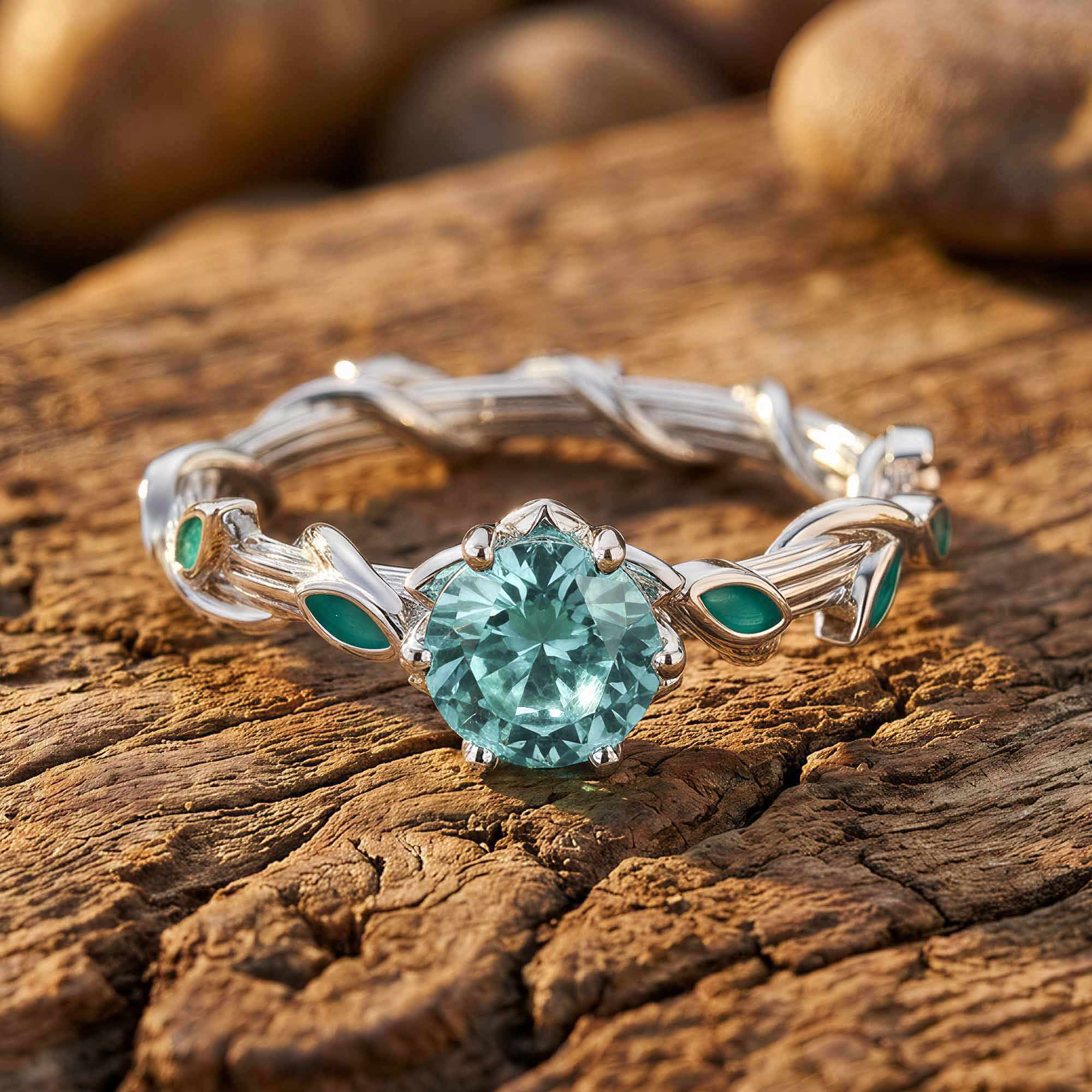 Promise Rose Ring - Aquamarine