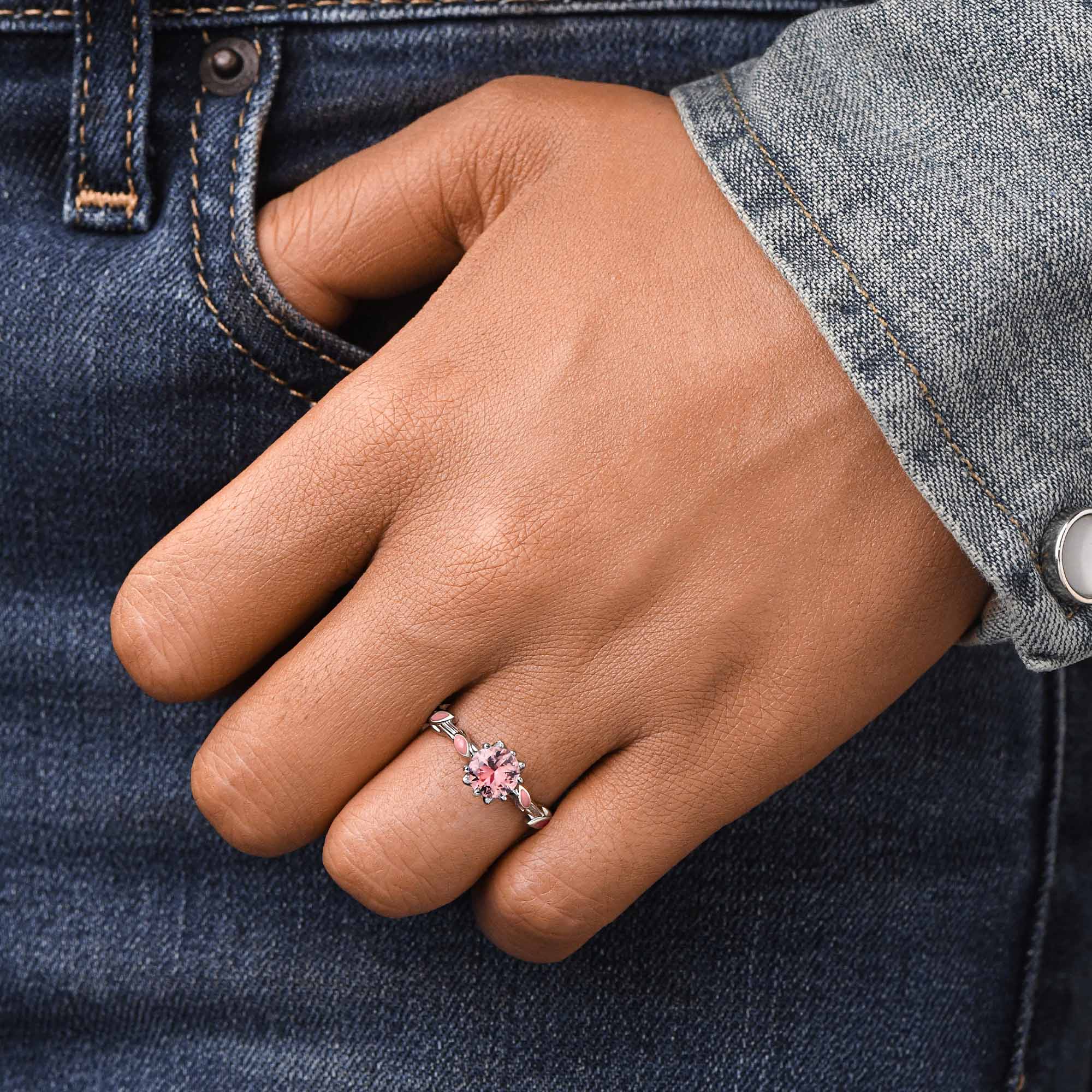 Promise Rose Ring - Rose Quartz