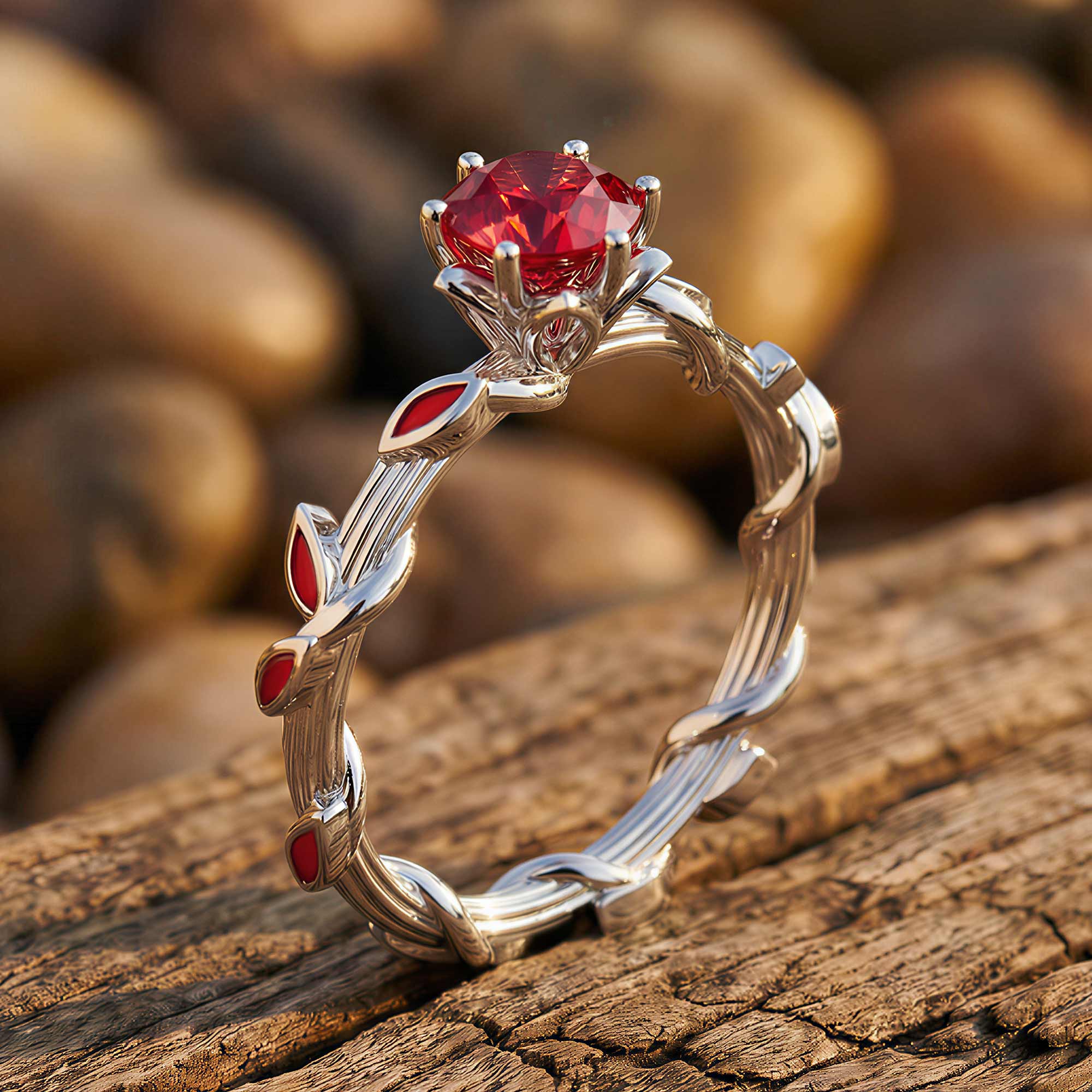 Promise Rose Ring - Ruby