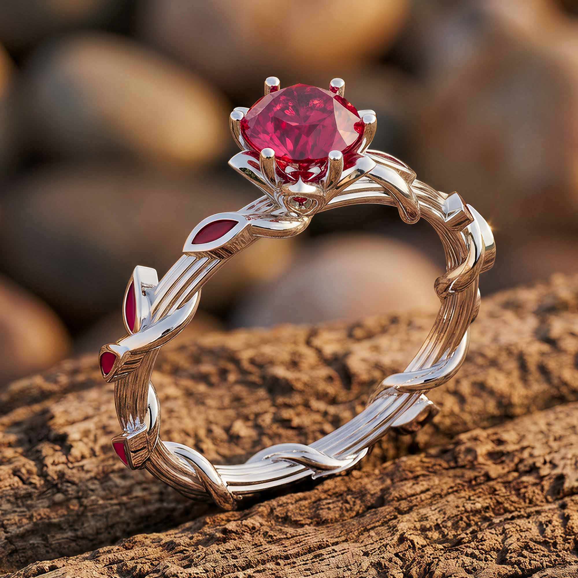 Promise Rose Ring - Ruby